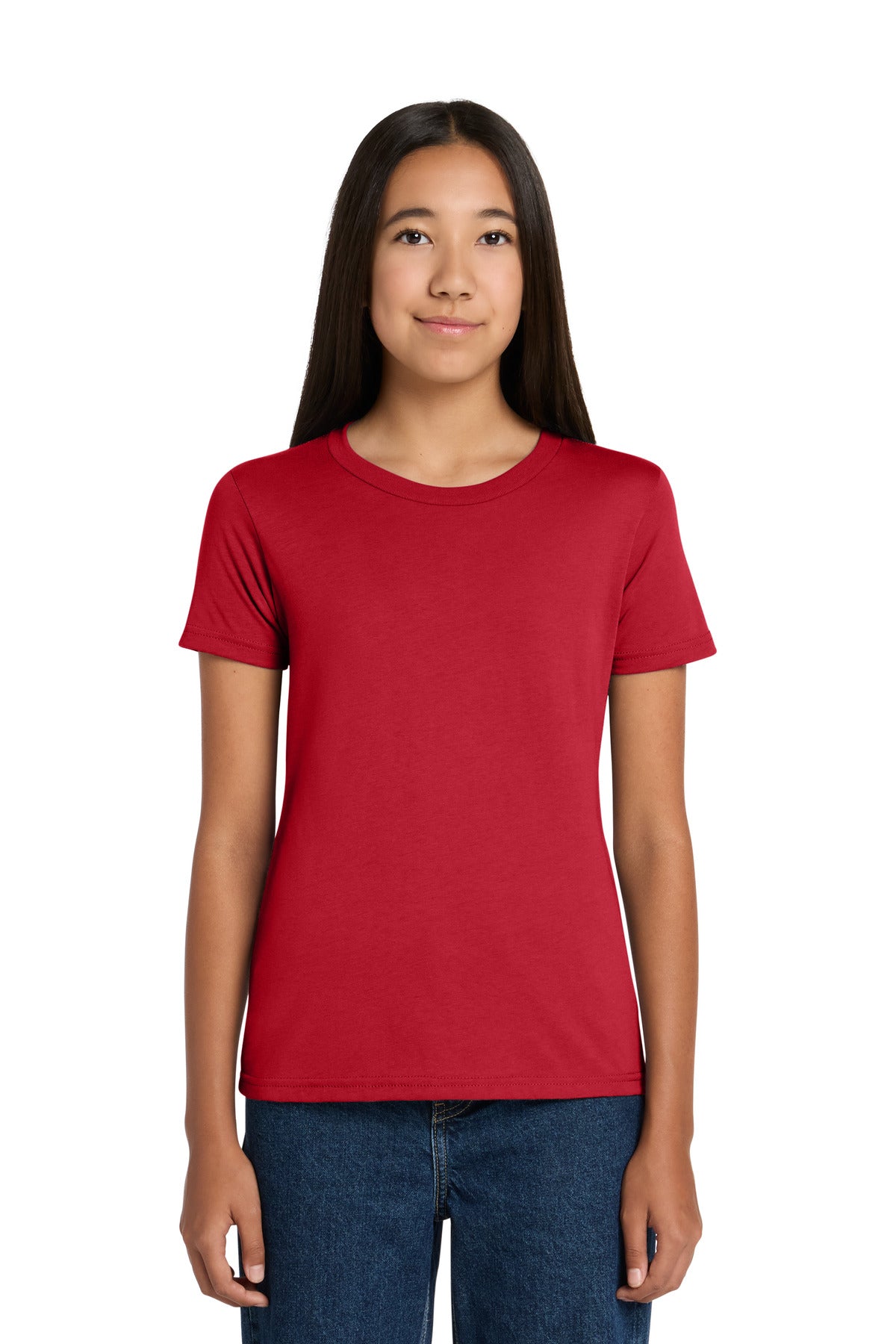 Custom logo BELLA+CANVAS ® Youth Jersey Short Sleeve Tee. BC3001Y in Red