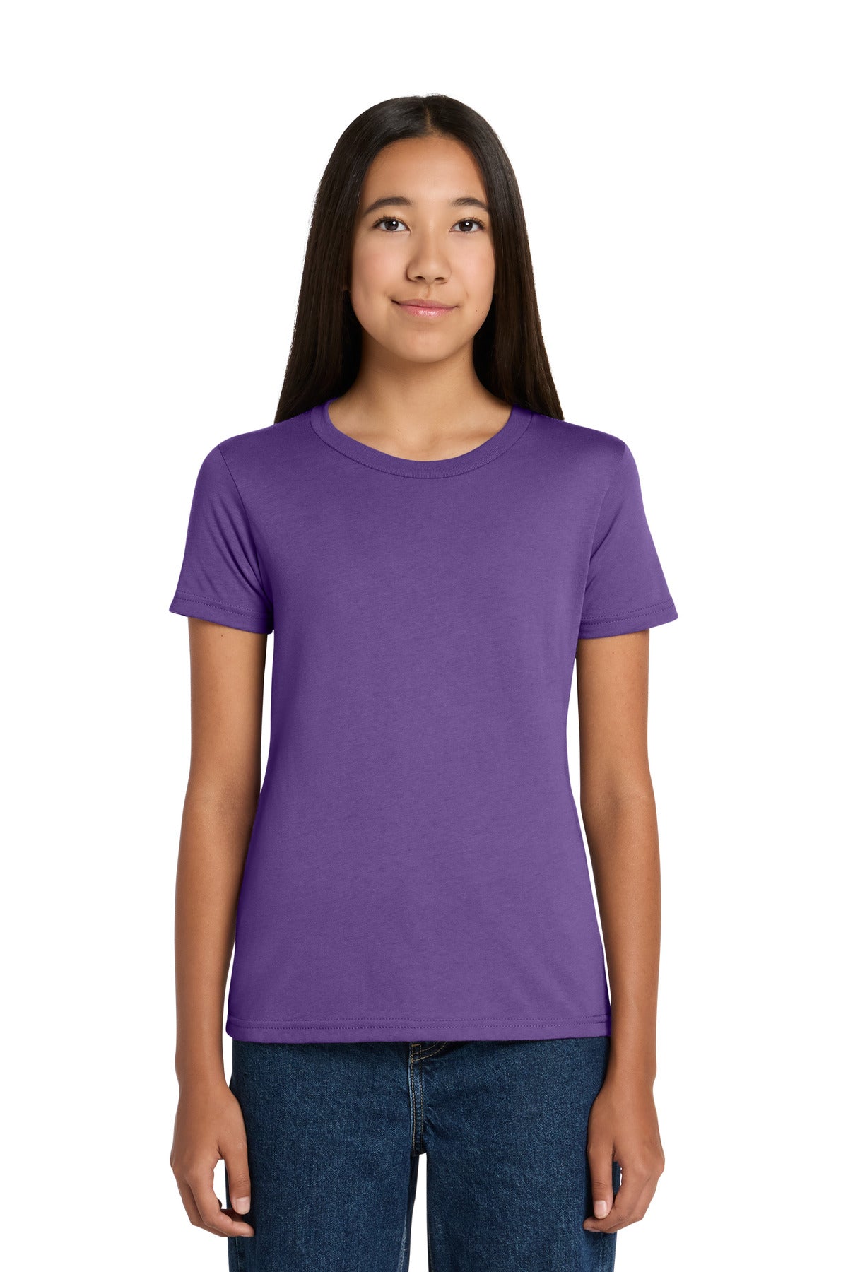 Custom logo BELLA+CANVAS ® Youth Jersey Short Sleeve Tee. BC3001Y in Royal Purple