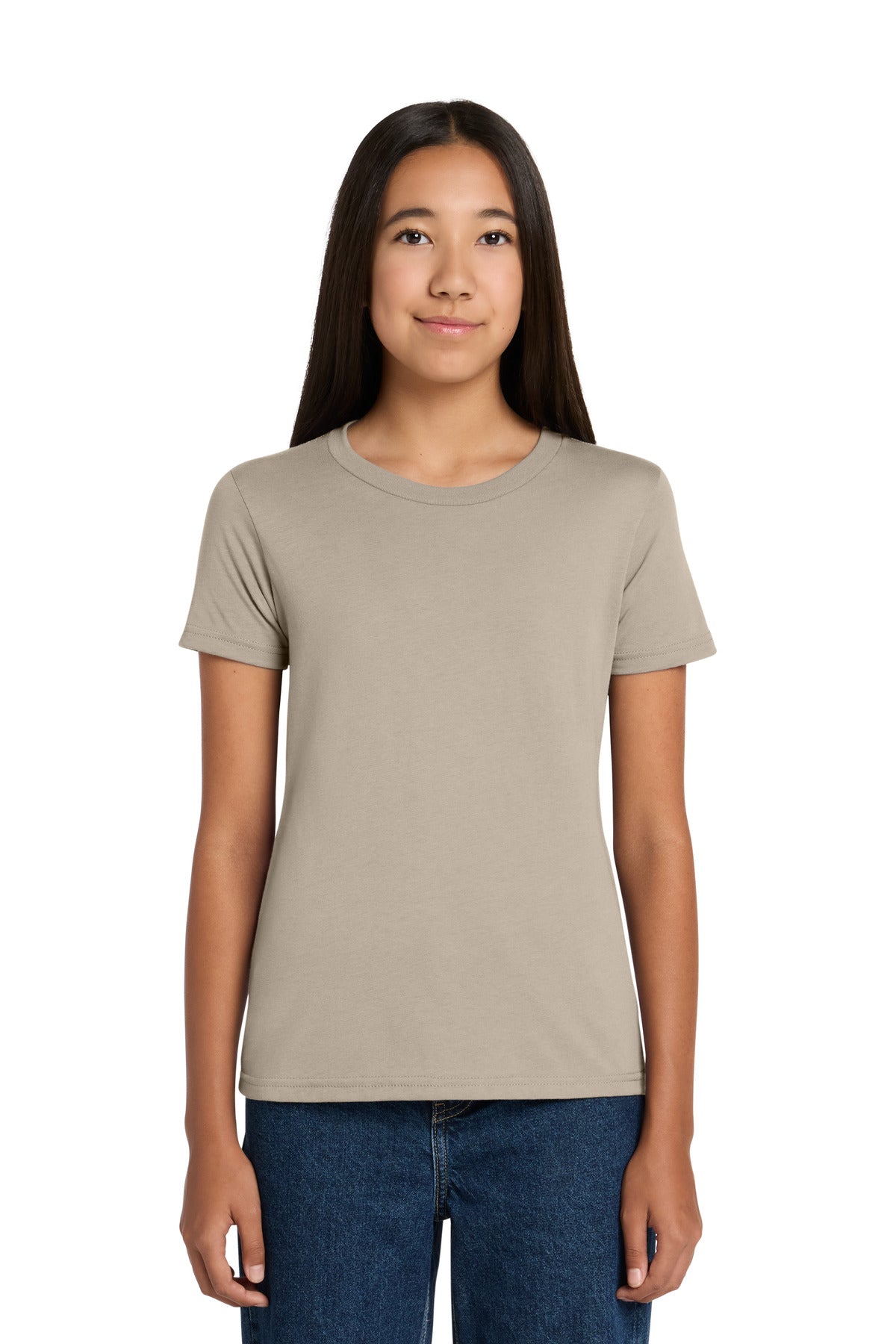 Custom logo BELLA+CANVAS ® Youth Jersey Short Sleeve Tee. BC3001Y in Tan
