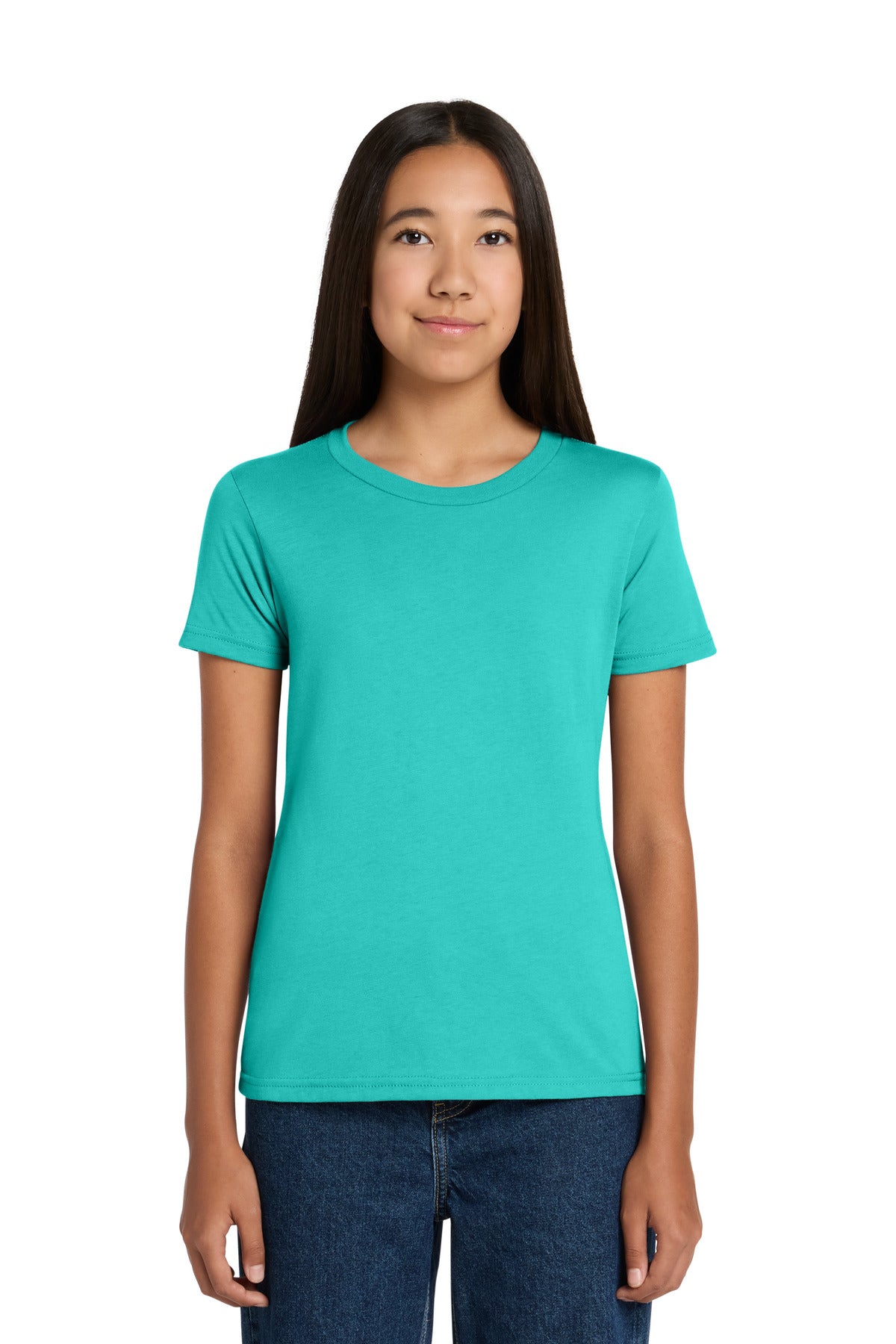Custom logo BELLA+CANVAS ® Youth Jersey Short Sleeve Tee. BC3001Y in Teal