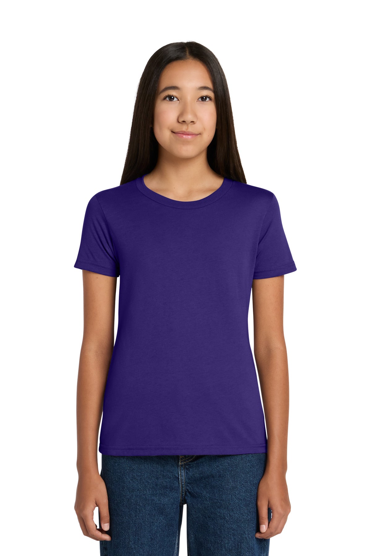Custom logo BELLA+CANVAS ® Youth Jersey Short Sleeve Tee. BC3001Y in Team Purple