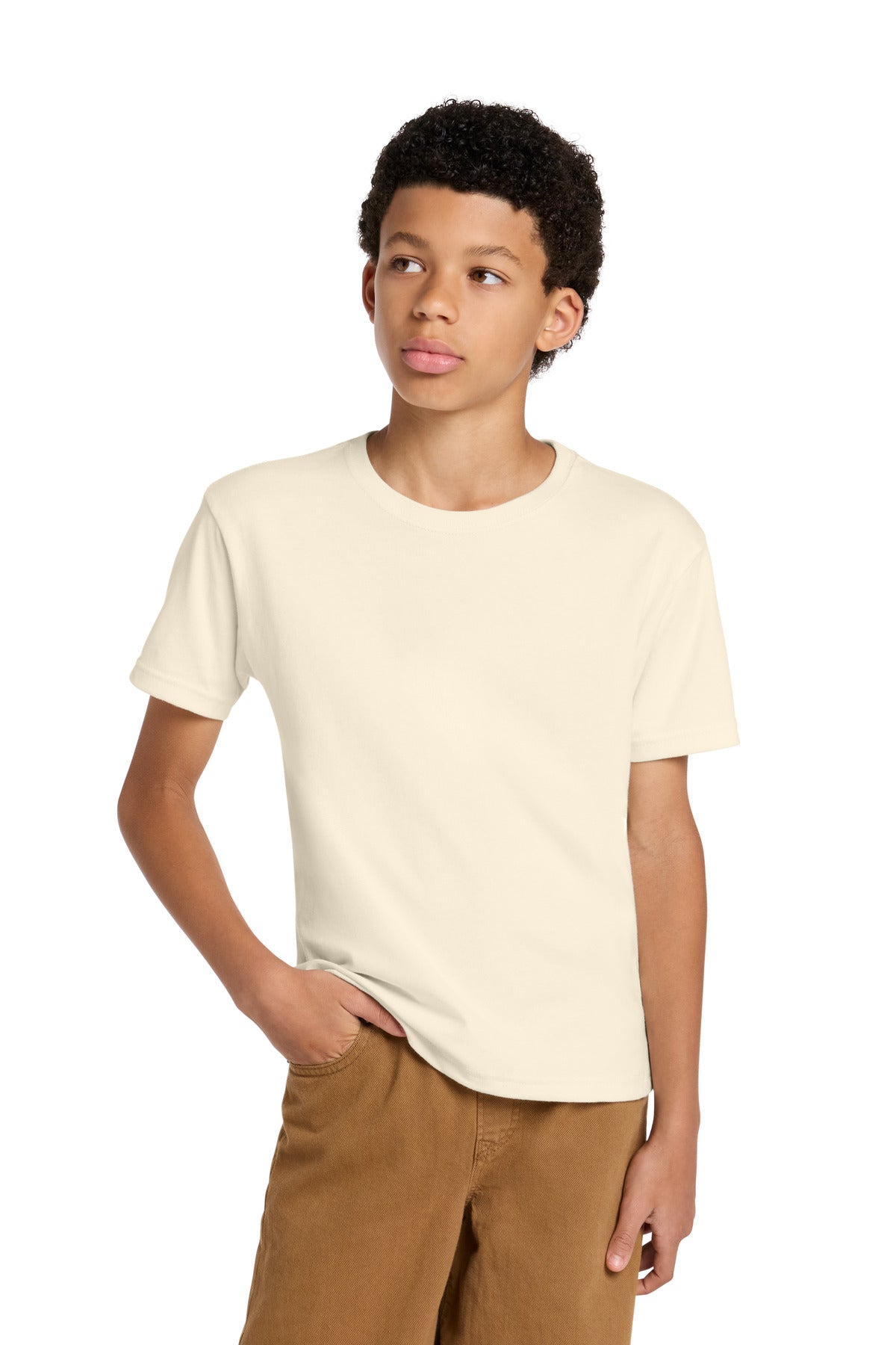 Custom logo BELLA+CANVAS® Youth 6-Ounce Heavyweight Tee BC3010Y in Natural