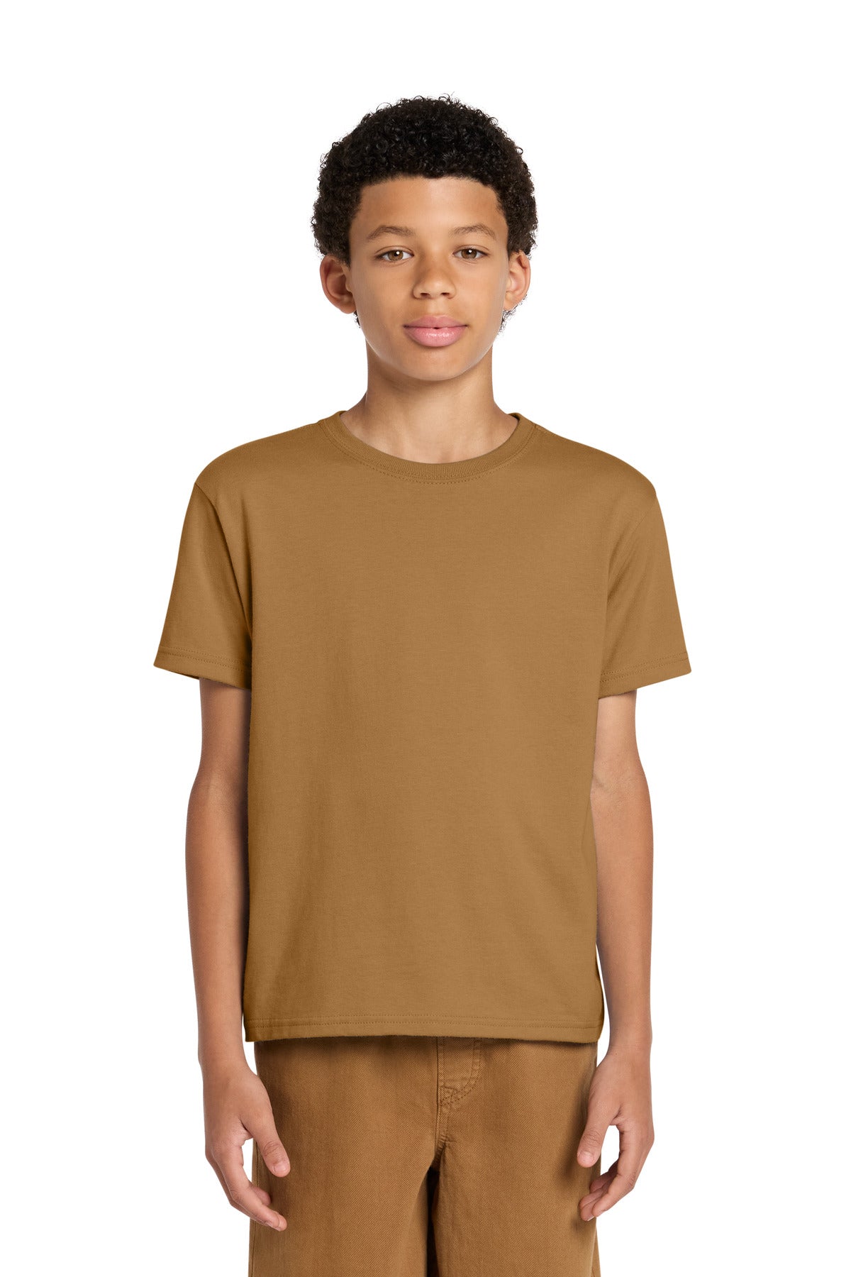 Custom logo BELLA+CANVAS® Youth 6-Ounce Heavyweight Tee BC3010Y in Toast
