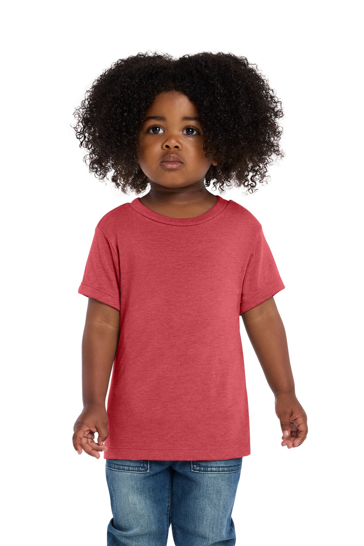 Custom logo BELLA+CANVAS® Toddler Triblend Short Sleeve Tee BC3413T in Red Triblend