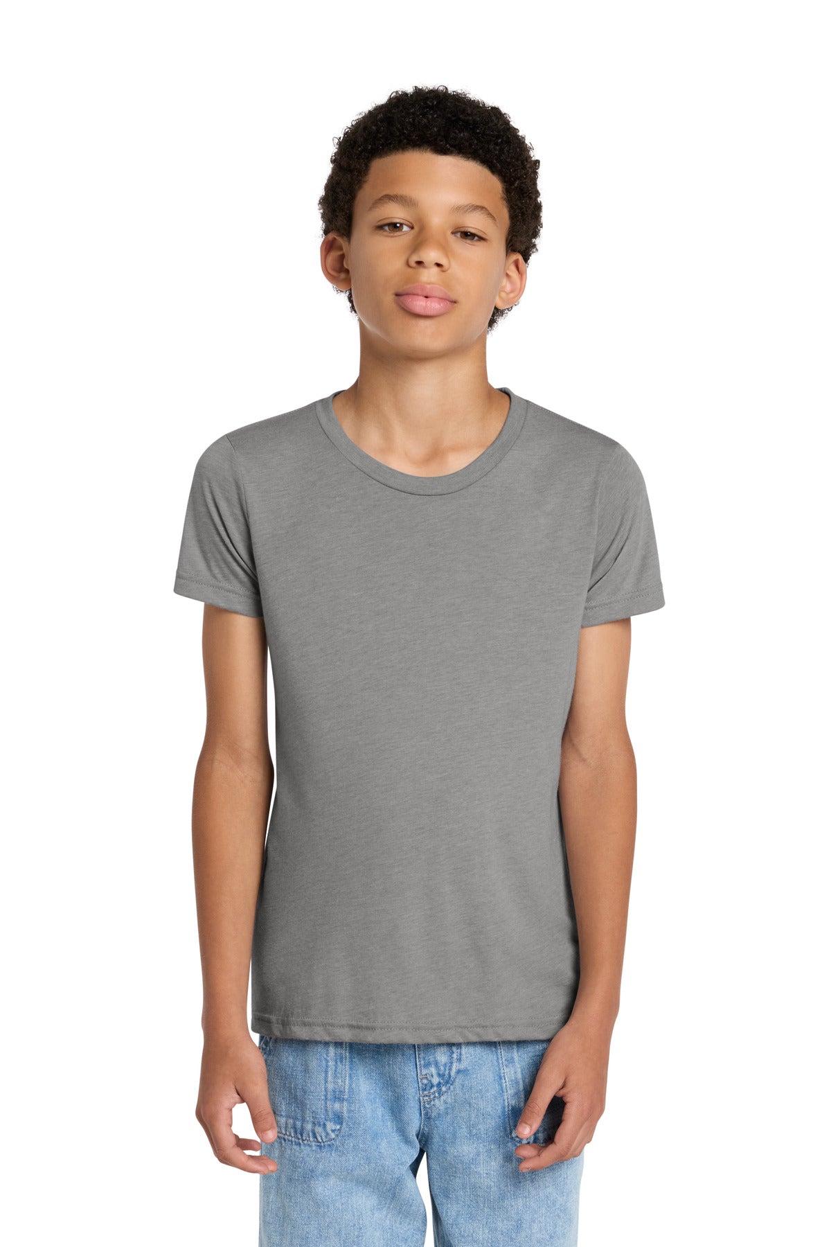 Custom logo BELLA+CANVAS ® Youth Triblend Short Sleeve Tee. BC3413Y in Athletic Grey Triblend