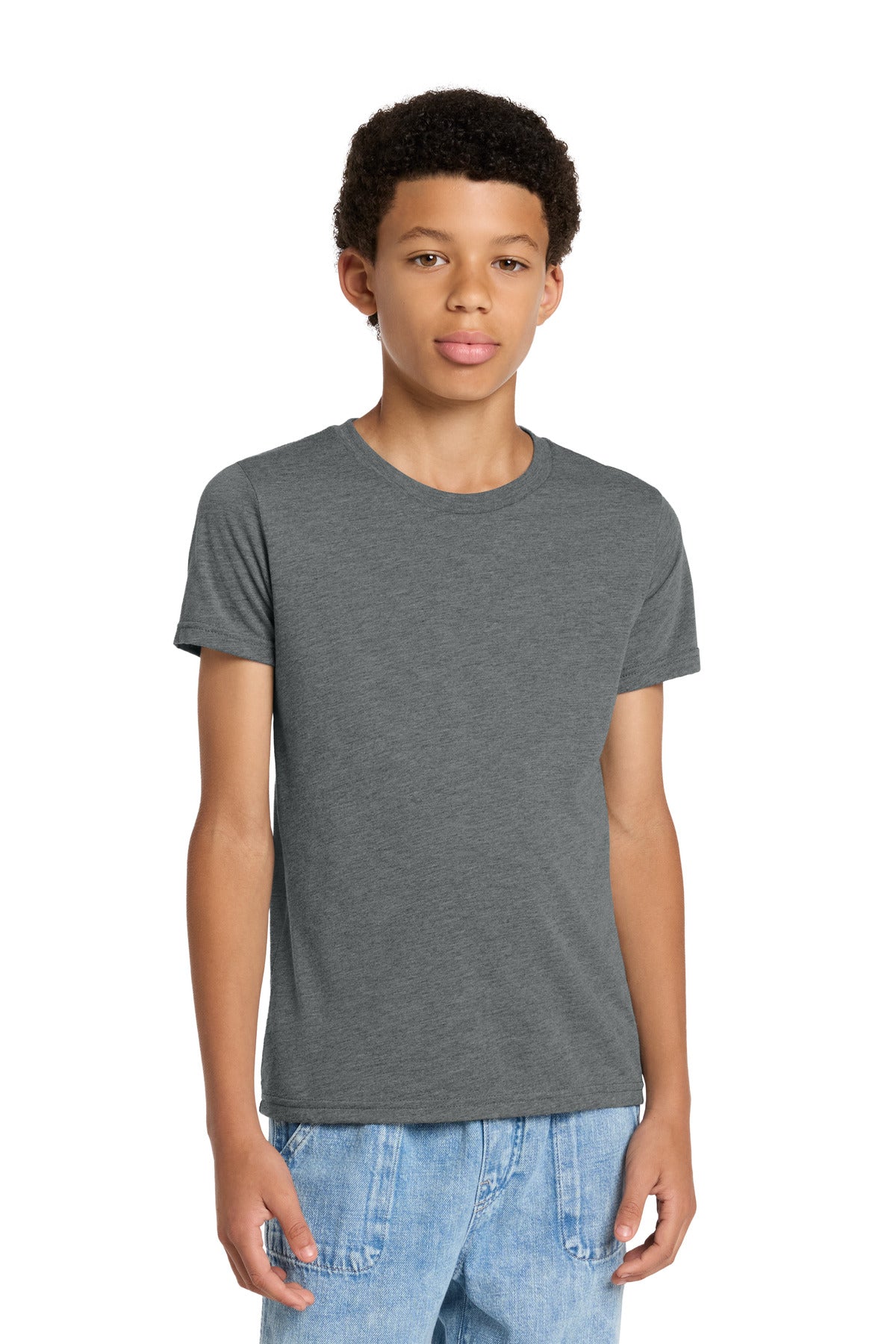 Custom logo BELLA+CANVAS ® Youth Triblend Short Sleeve Tee. BC3413Y in Grey Triblend