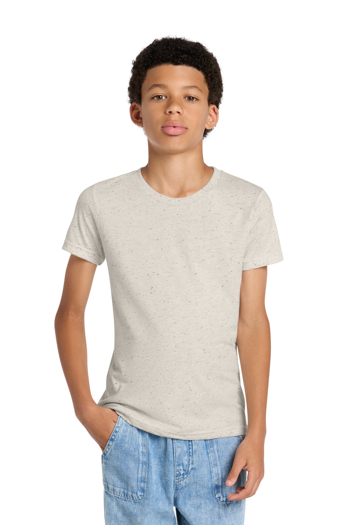 Custom logo BELLA+CANVAS ® Youth Triblend Short Sleeve Tee. BC3413Y in Oatmeal Triblend