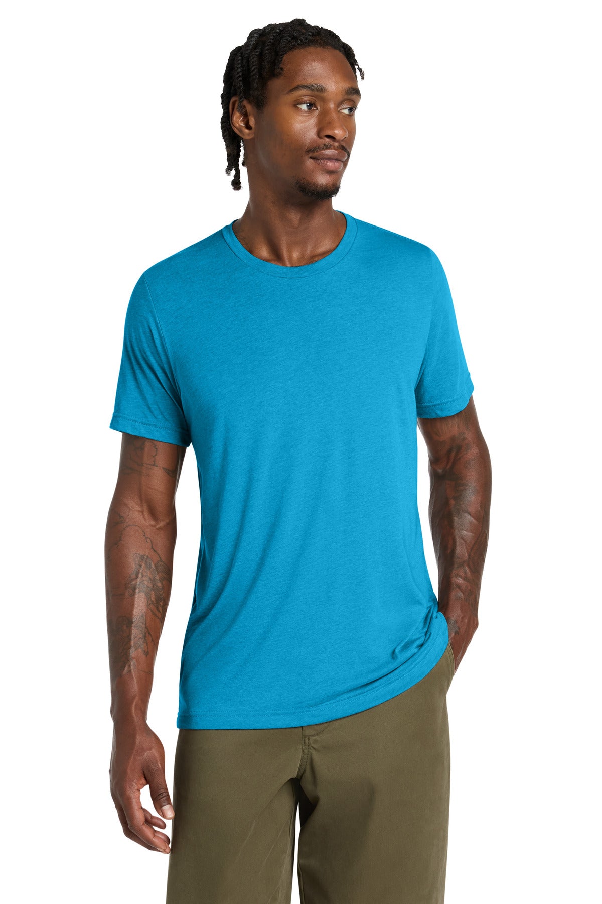 Custom logo BELLA+CANVAS ® Unisex Triblend Short Sleeve Tee. BC3413 in Aqua Triblend