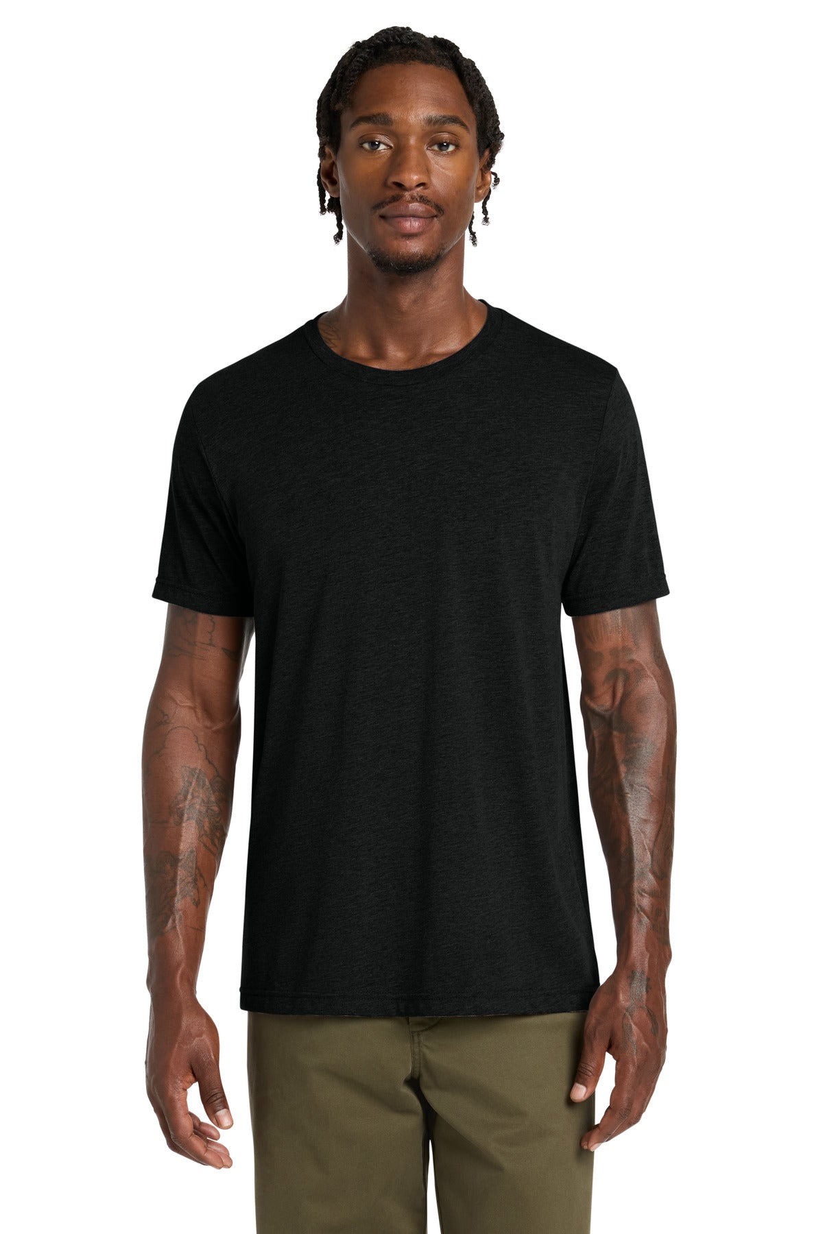 Custom logo BELLA+CANVAS ® Unisex Triblend Short Sleeve Tee. BC3413 in Black Heather Triblend