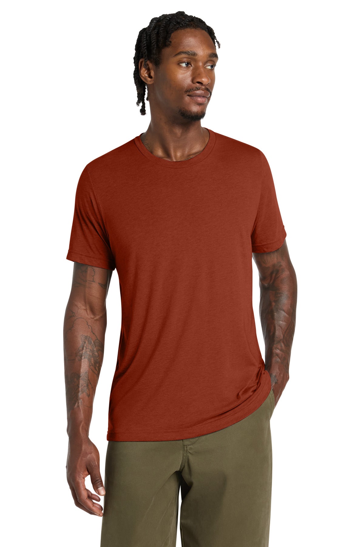 Custom logo BELLA+CANVAS ® Unisex Triblend Short Sleeve Tee. BC3413 in Brick Triblend