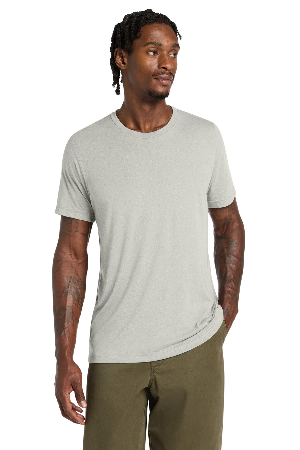 Custom logo BELLA+CANVAS ® Unisex Triblend Short Sleeve Tee. BC3413 in Cement Triblend