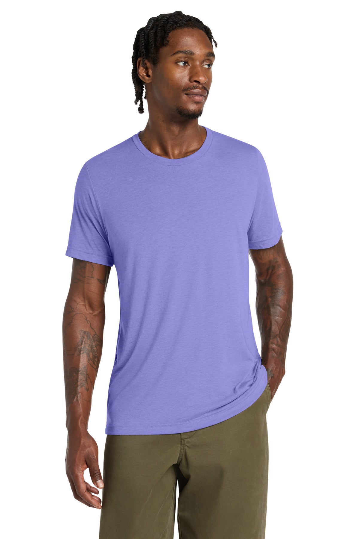 Custom logo BELLA+CANVAS ® Unisex Triblend Short Sleeve Tee. BC3413 in Dark Lavender Triblend