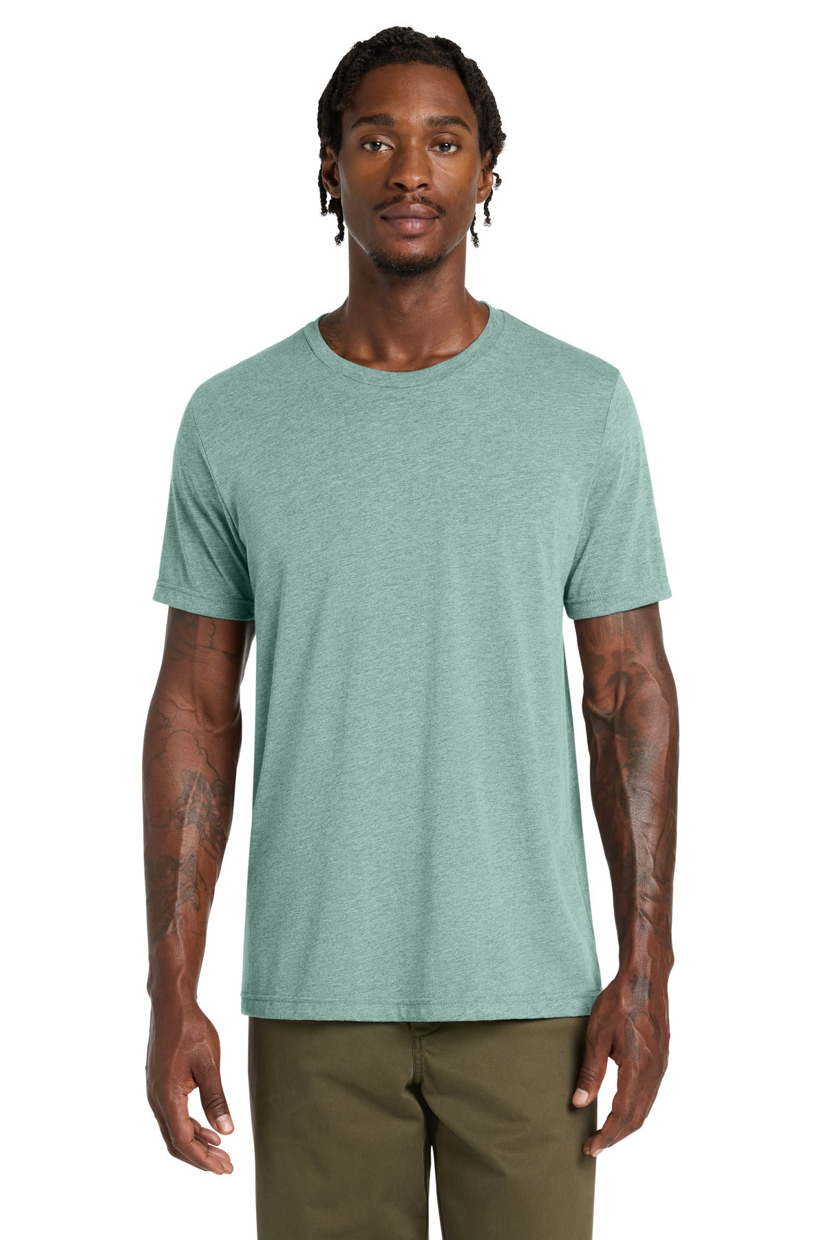 Custom logo BELLA+CANVAS ® Unisex Triblend Short Sleeve Tee. BC3413 in Dusty Blue Triblend