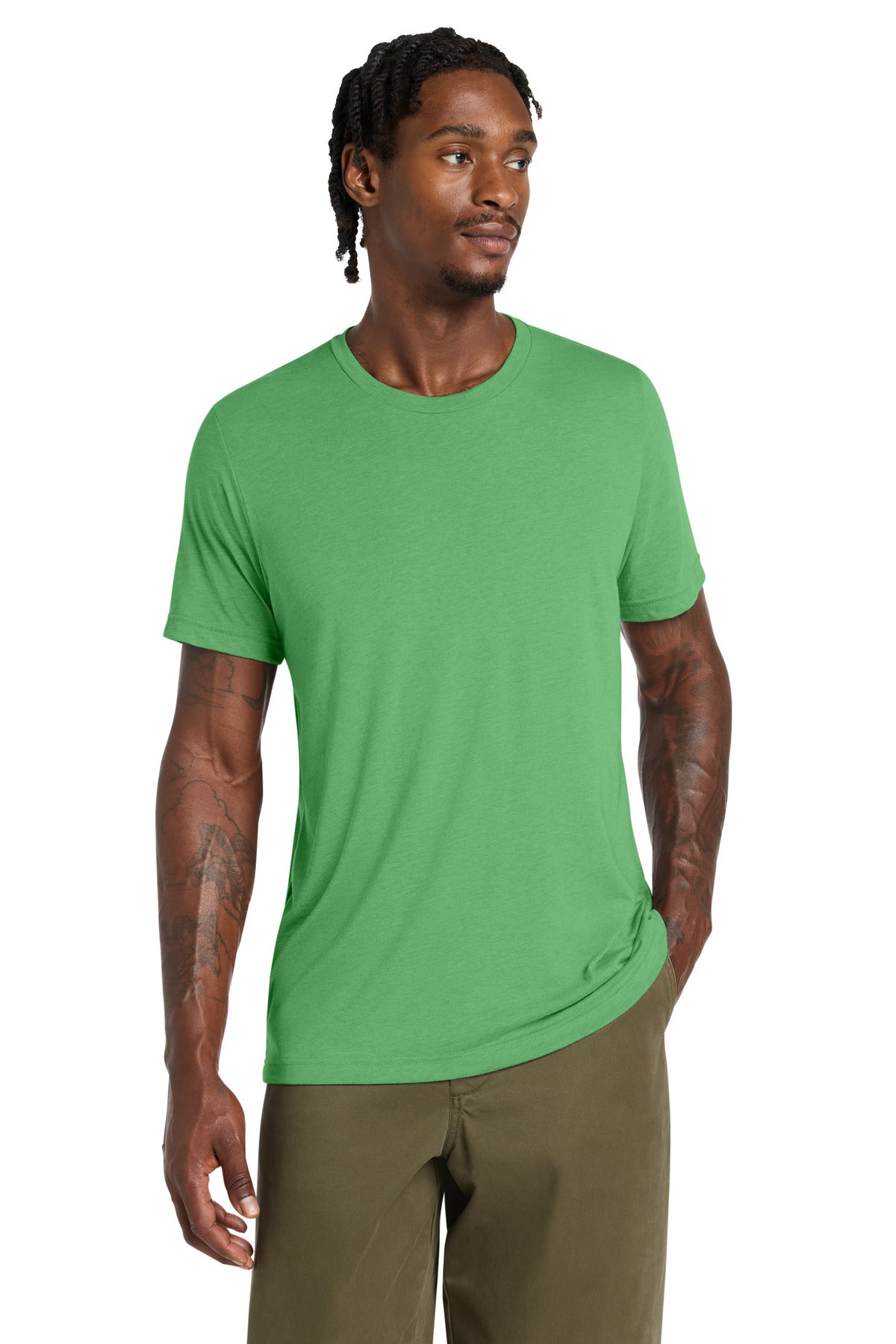 Custom logo BELLA+CANVAS ® Unisex Triblend Short Sleeve Tee. BC3413 in Green Triblend