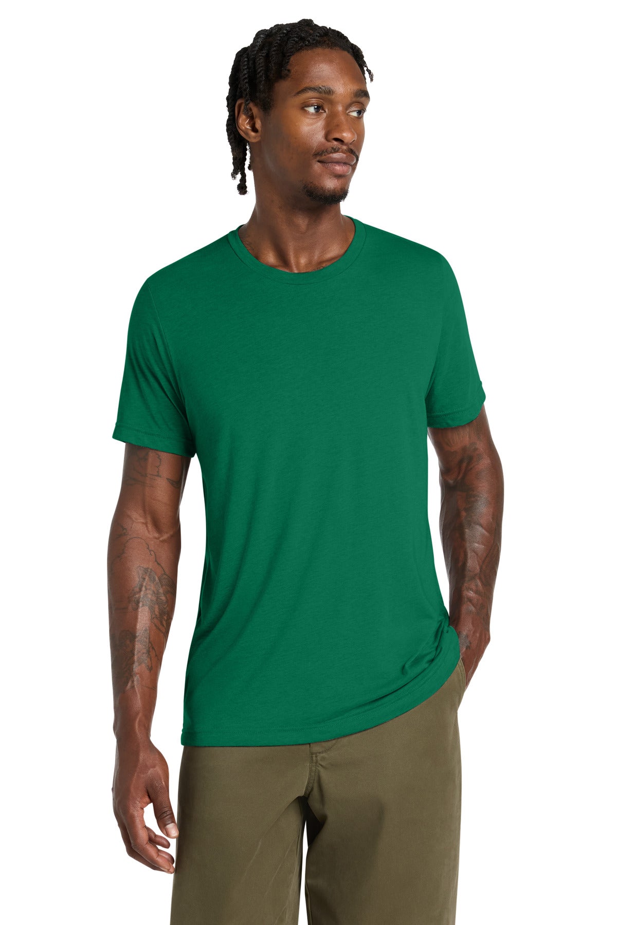 Custom logo BELLA+CANVAS ® Unisex Triblend Short Sleeve Tee. BC3413 in Kelly Triblend