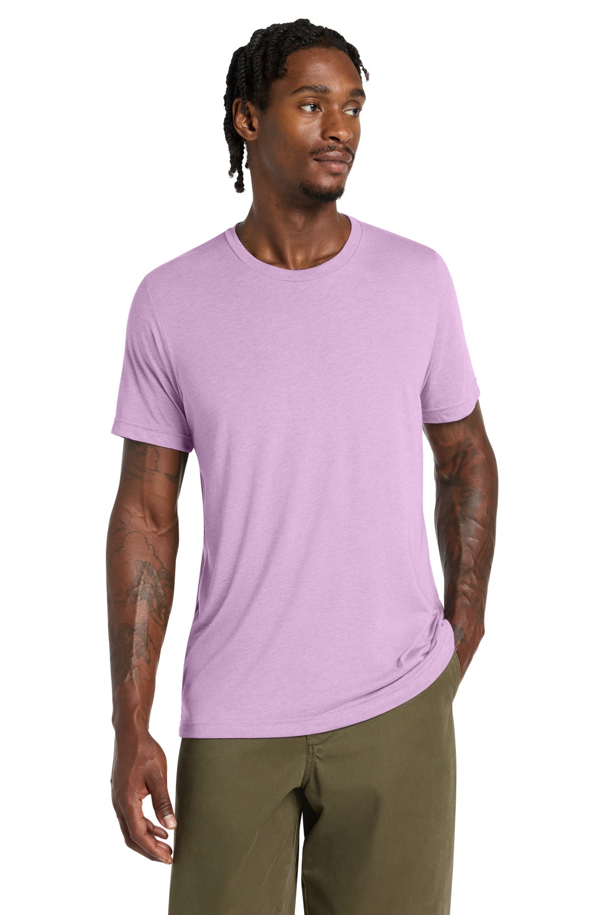 Custom logo BELLA+CANVAS ® Unisex Triblend Short Sleeve Tee. BC3413 in Lilac Triblend