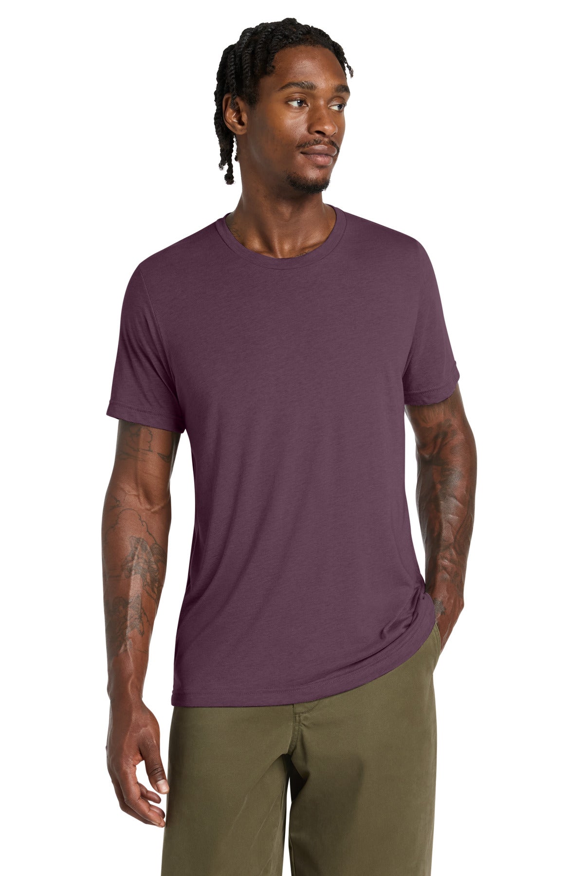 Custom logo BELLA+CANVAS ® Unisex Triblend Short Sleeve Tee. BC3413 in Maroon Triblend