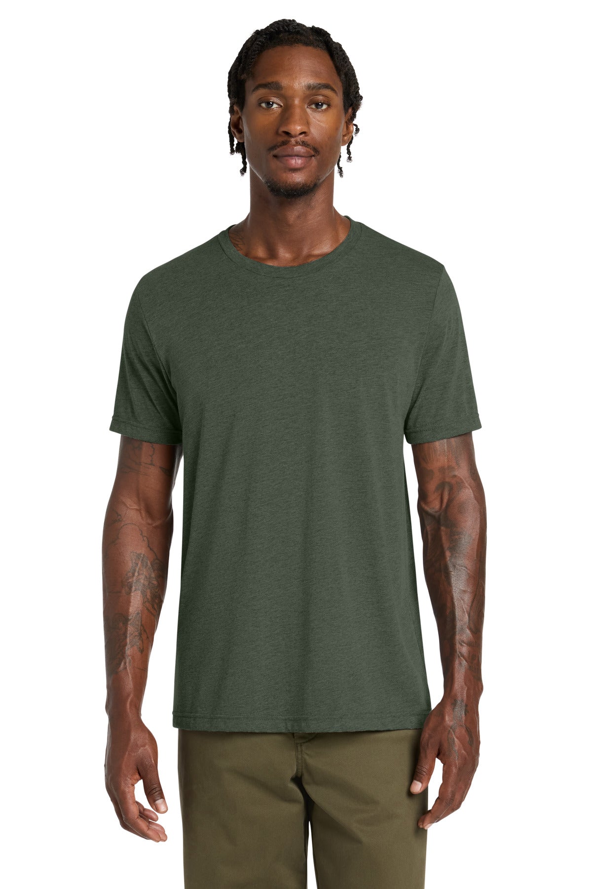 Custom logo BELLA+CANVAS ® Unisex Triblend Short Sleeve Tee. BC3413 in Military Green Triblend