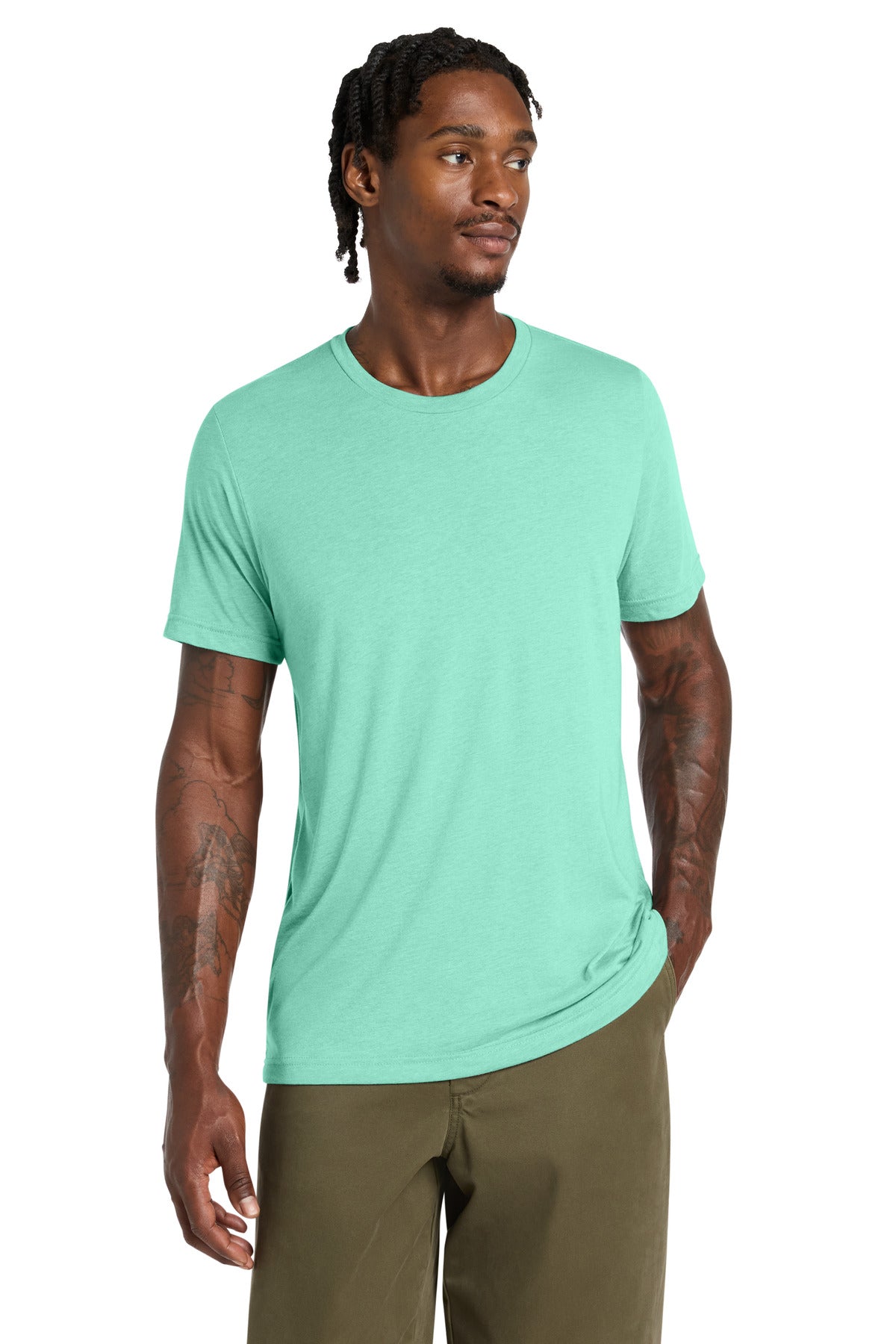 Custom logo BELLA+CANVAS ® Unisex Triblend Short Sleeve Tee. BC3413 in Mint Triblend