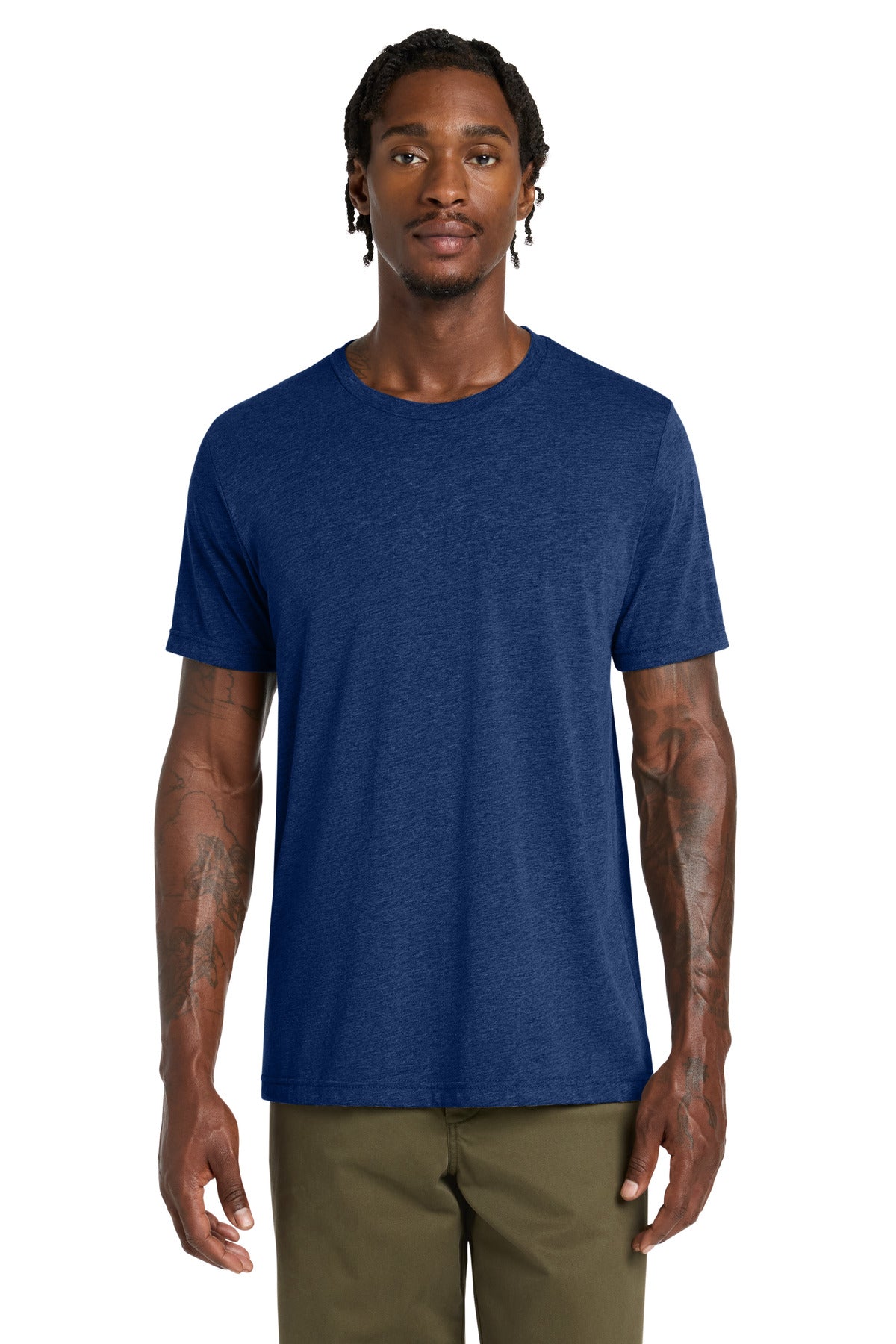 Custom logo BELLA+CANVAS ® Unisex Triblend Short Sleeve Tee. BC3413 in Navy Triblend