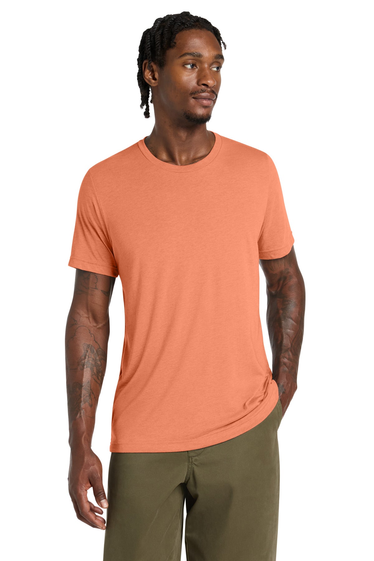 Custom logo BELLA+CANVAS ® Unisex Triblend Short Sleeve Tee. BC3413 in Orange Triblend