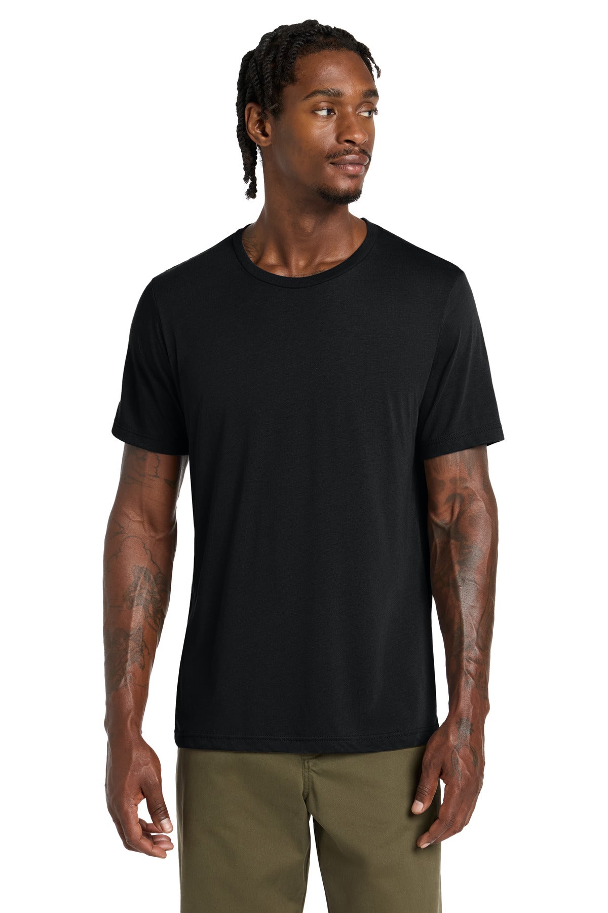Custom logo BELLA+CANVAS ® Unisex Triblend Short Sleeve Tee. BC3413 in Solid Black Triblend