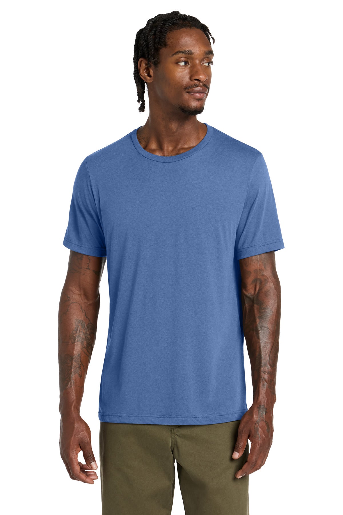 Custom logo BELLA+CANVAS ® Unisex Triblend Short Sleeve Tee. BC3413 in Solid Blue Triblend