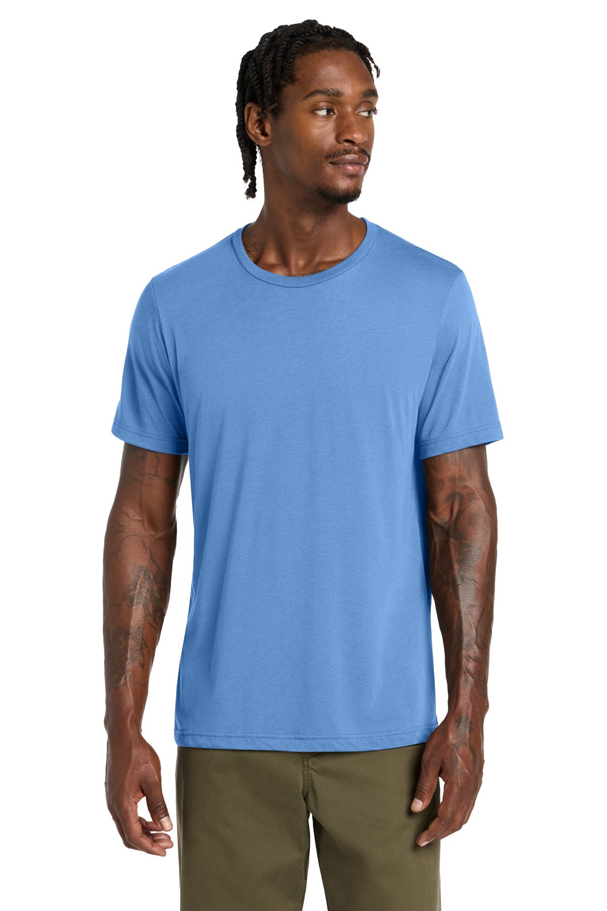 Custom logo BELLA+CANVAS ® Unisex Triblend Short Sleeve Tee. BC3413 in Solid Carolina Blue Triblend