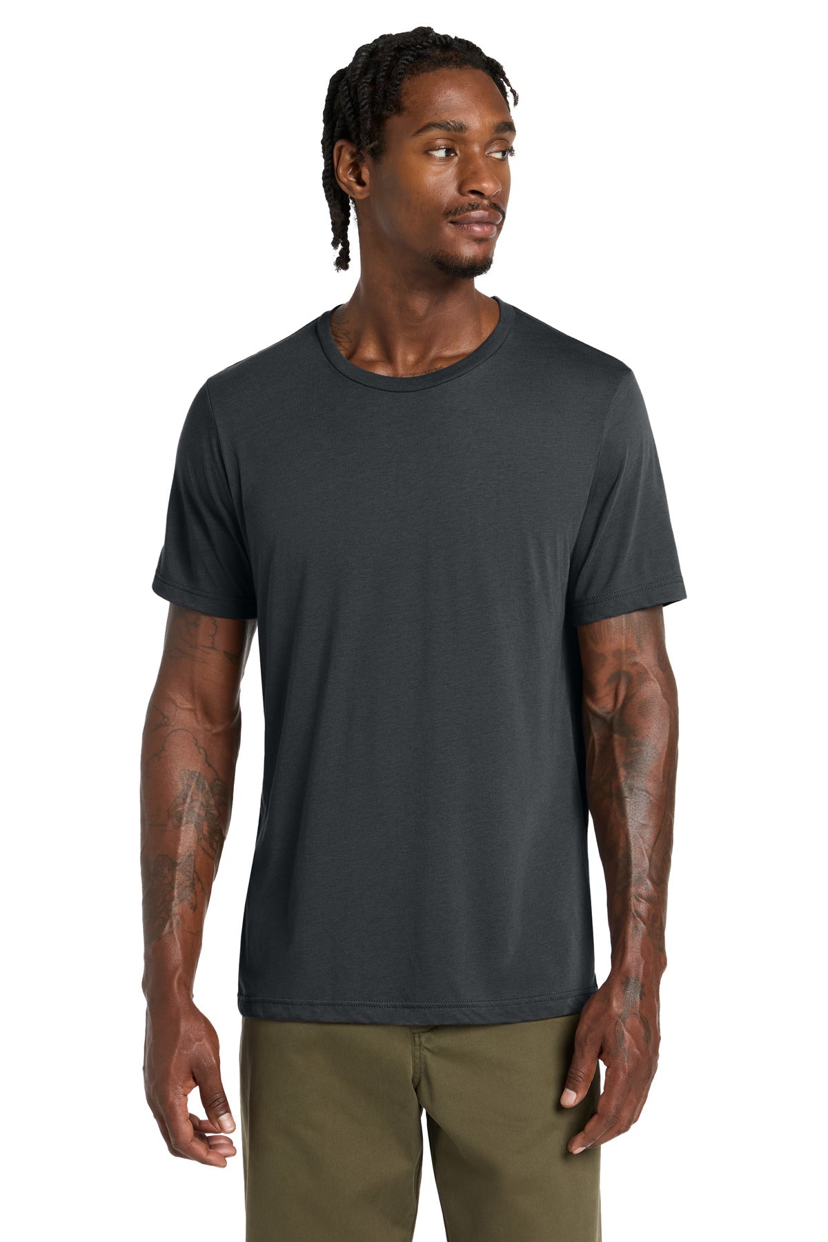 Custom logo BELLA+CANVAS ® Unisex Triblend Short Sleeve Tee. BC3413 in Solid Dark Grey Triblend