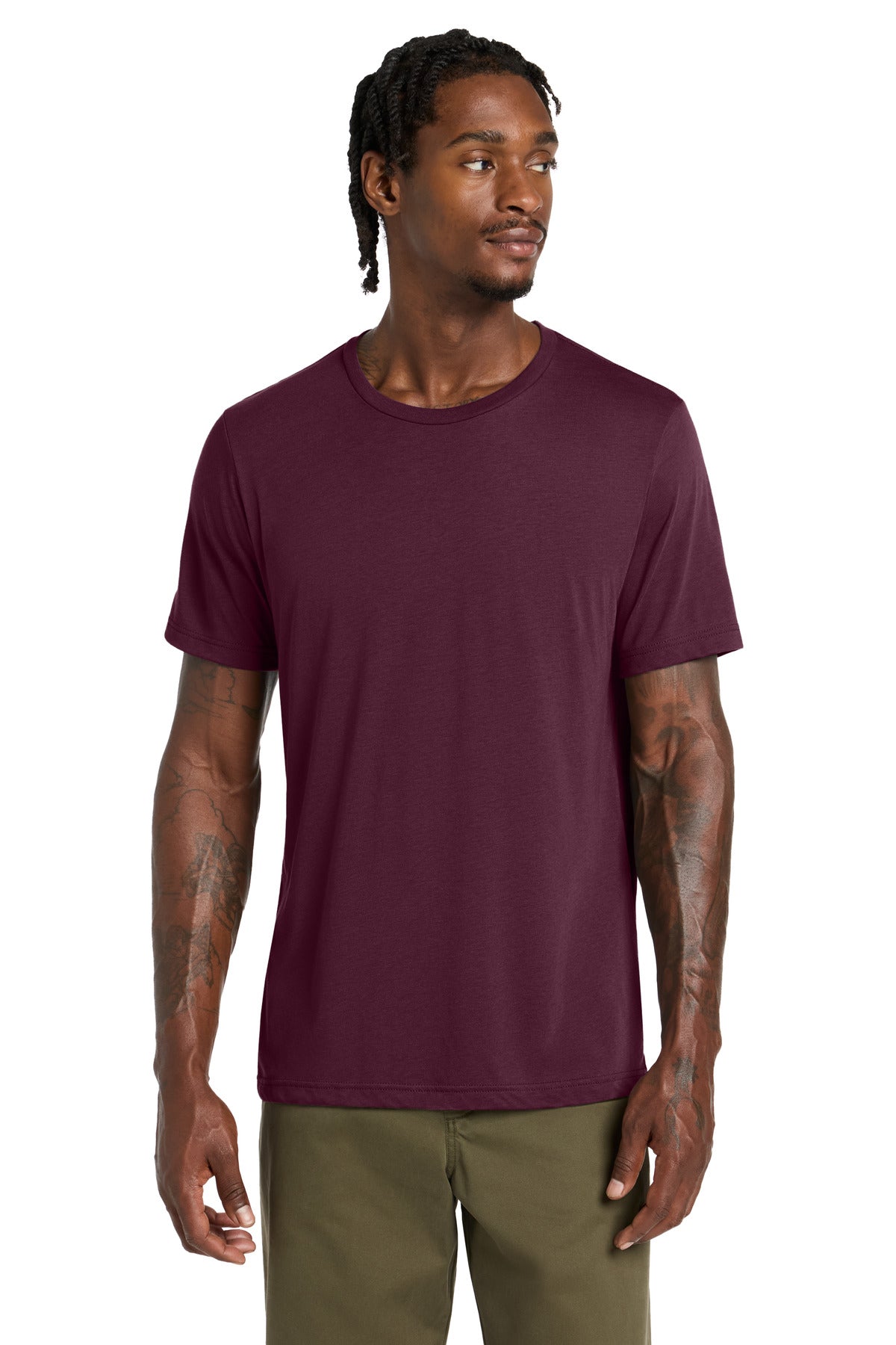 Custom logo BELLA+CANVAS ® Unisex Triblend Short Sleeve Tee. BC3413 in Solid Maroon Triblend