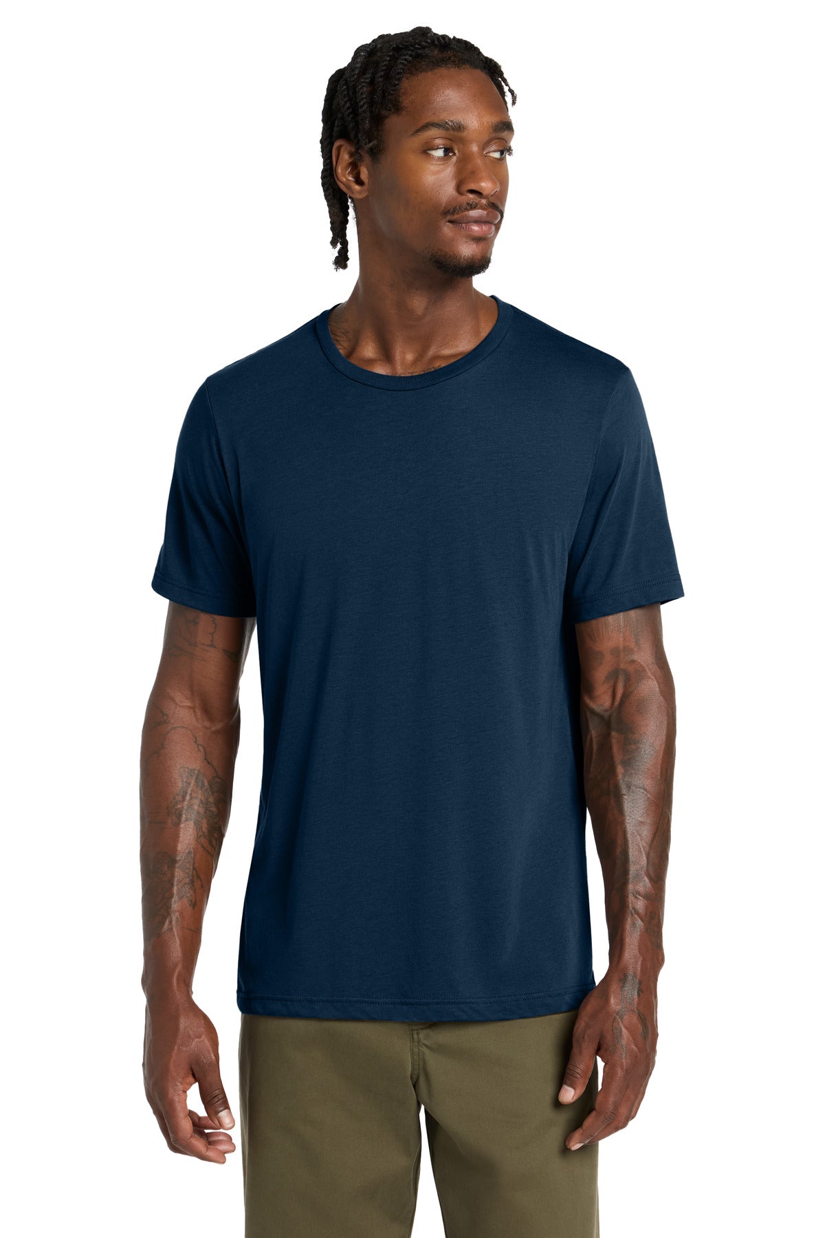 Custom logo BELLA+CANVAS ® Unisex Triblend Short Sleeve Tee. BC3413 in Solid Navy Triblend
