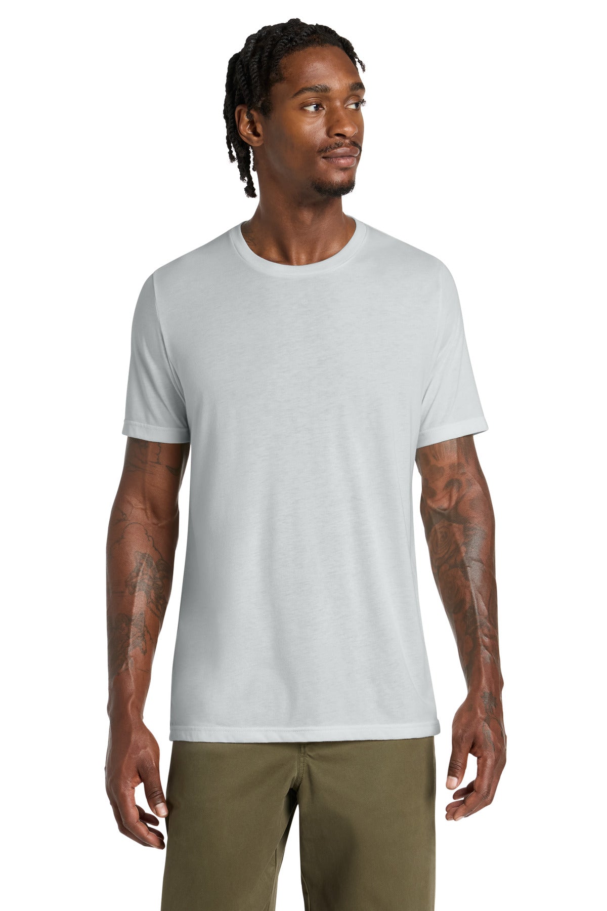 Custom logo BELLA+CANVAS ® Unisex Triblend Short Sleeve Tee. BC3413 in Solid Silver Triblend
