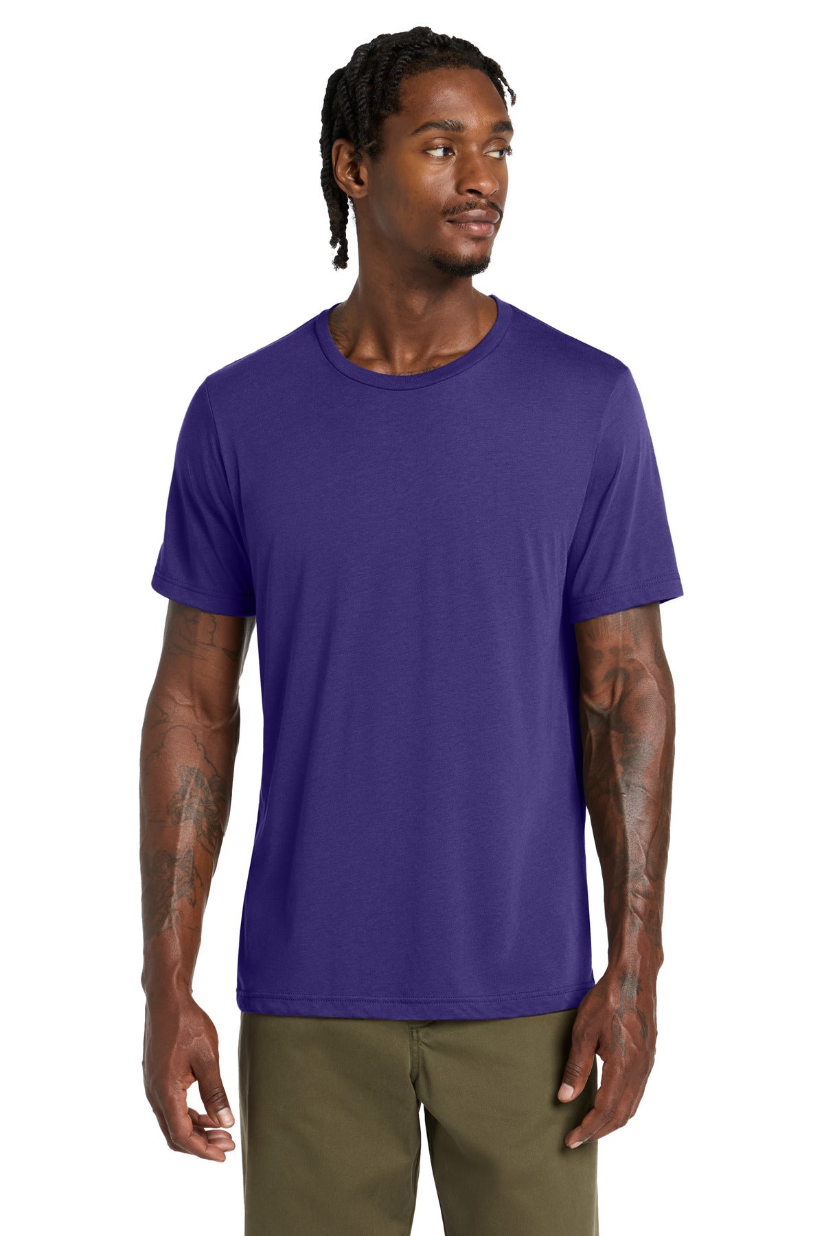 Custom logo BELLA+CANVAS ® Unisex Triblend Short Sleeve Tee. BC3413 in Solid Team Purple Triblend