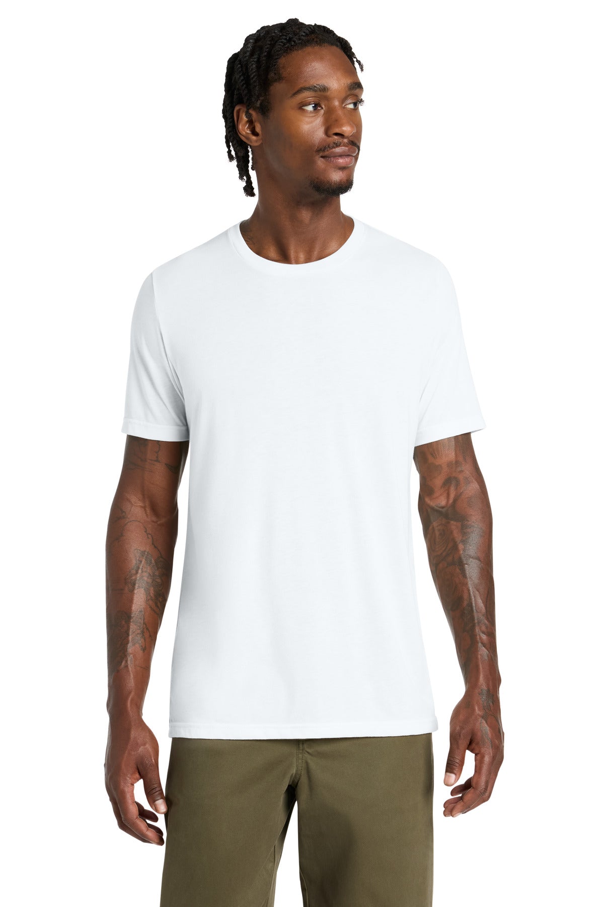 Custom logo BELLA+CANVAS ® Unisex Triblend Short Sleeve Tee. BC3413 in Solid White Triblend