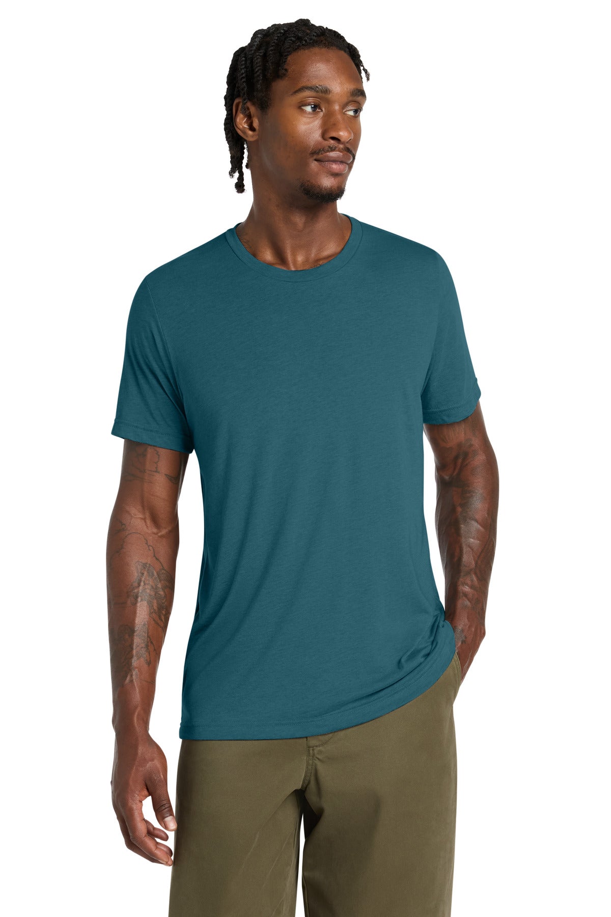 Custom logo BELLA+CANVAS ® Unisex Triblend Short Sleeve Tee. BC3413 in Steel Blue Triblend