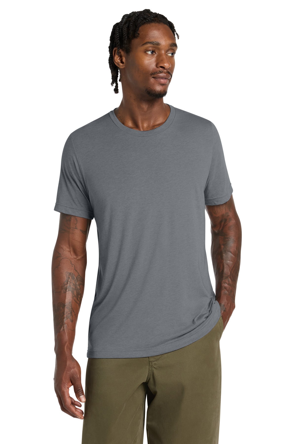 Custom logo BELLA+CANVAS ® Unisex Triblend Short Sleeve Tee. BC3413 in Storm Triblend