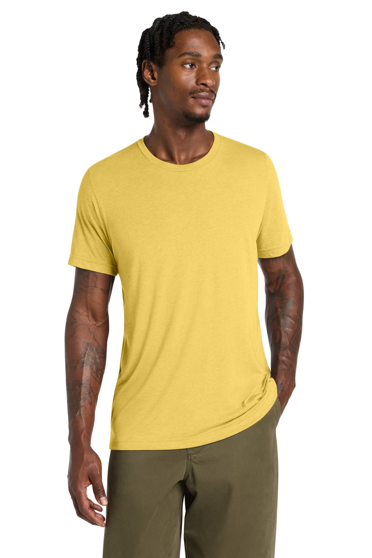 Custom logo BELLA+CANVAS ® Unisex Triblend Short Sleeve Tee. BC3413 in Yellow Gold Triblend