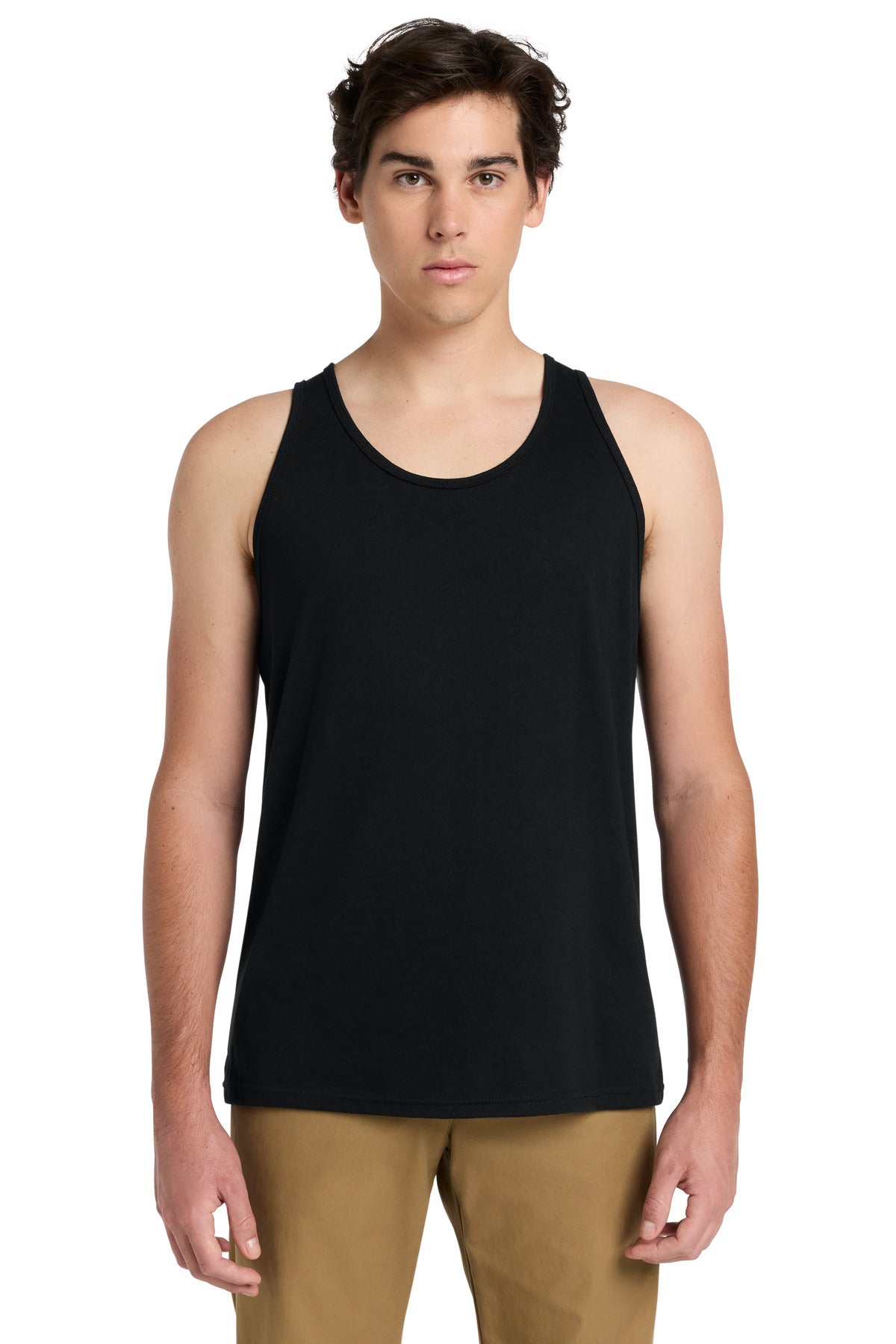 Custom logo BELLA+CANVAS® Unisex Heather CVC Tank BC3480CVC in Solid Black Blend