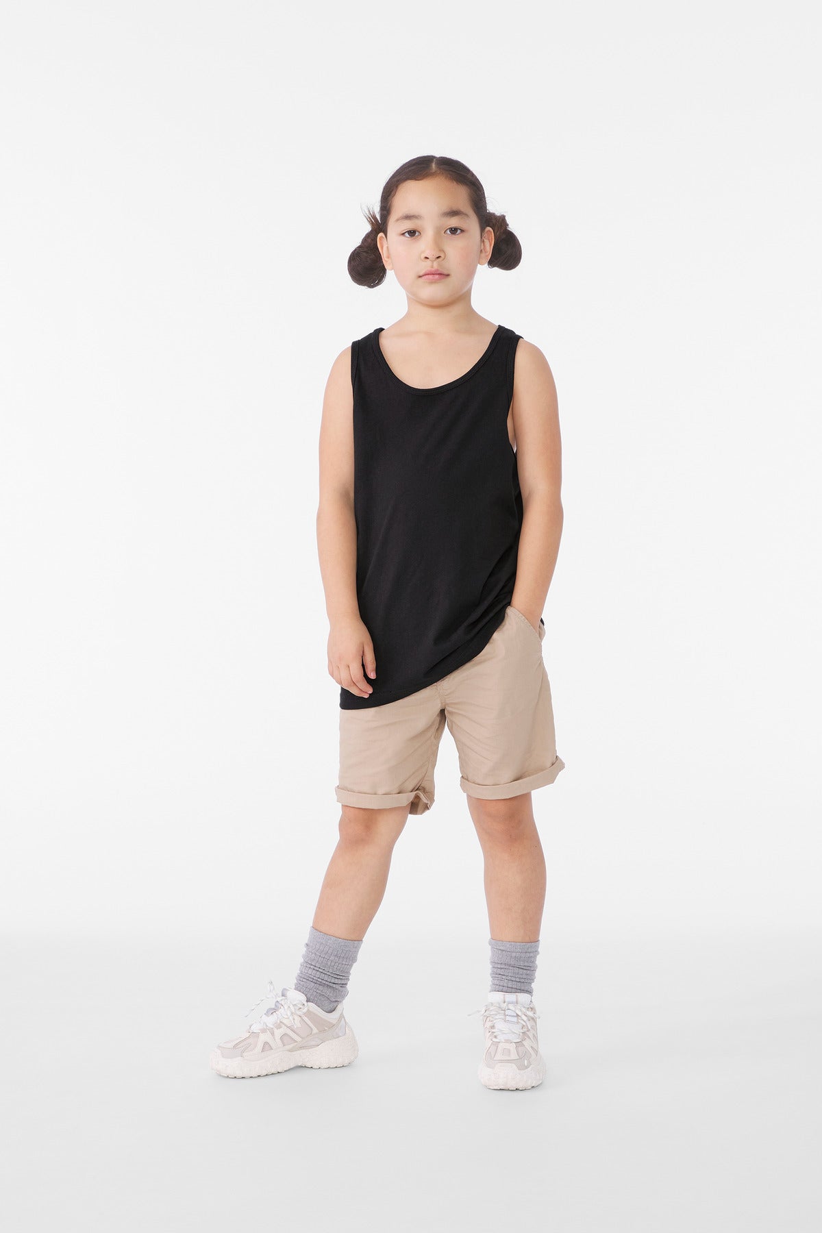 Custom logo BELLA+CANVAS® Youth Jersey Tank BC3480Y in Black