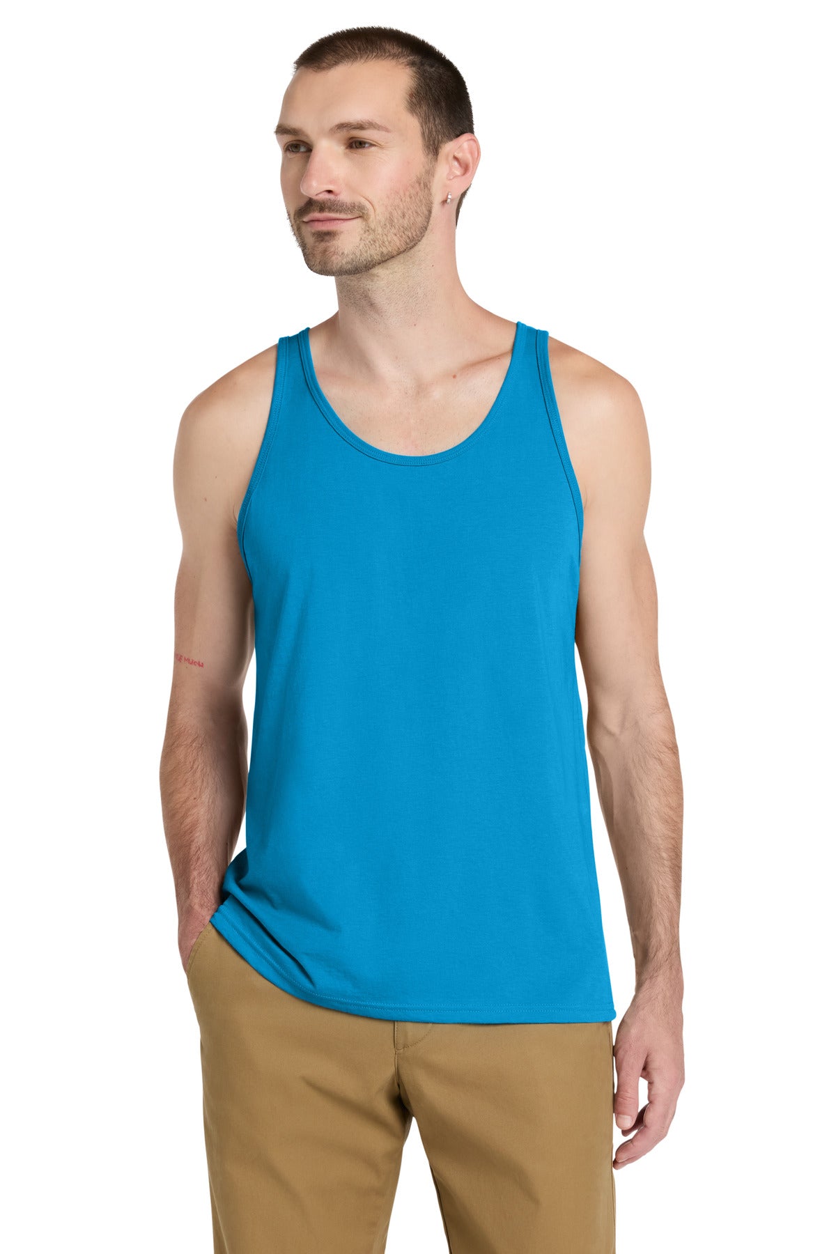 Custom logo BELLA+CANVAS ® Unisex Jersey Tank. BC3480 in Neon Blue