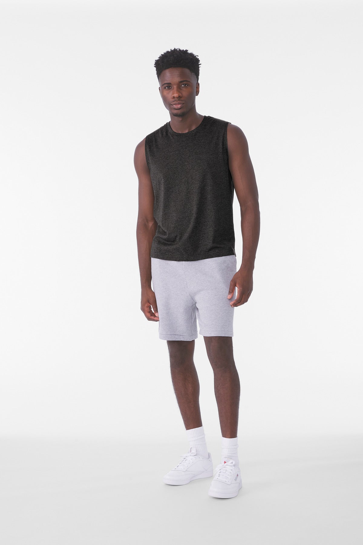 Custom logo BELLA+CANVAS® Unisex Jersey Muscle Tank BC3483 in Dark Grey Heather