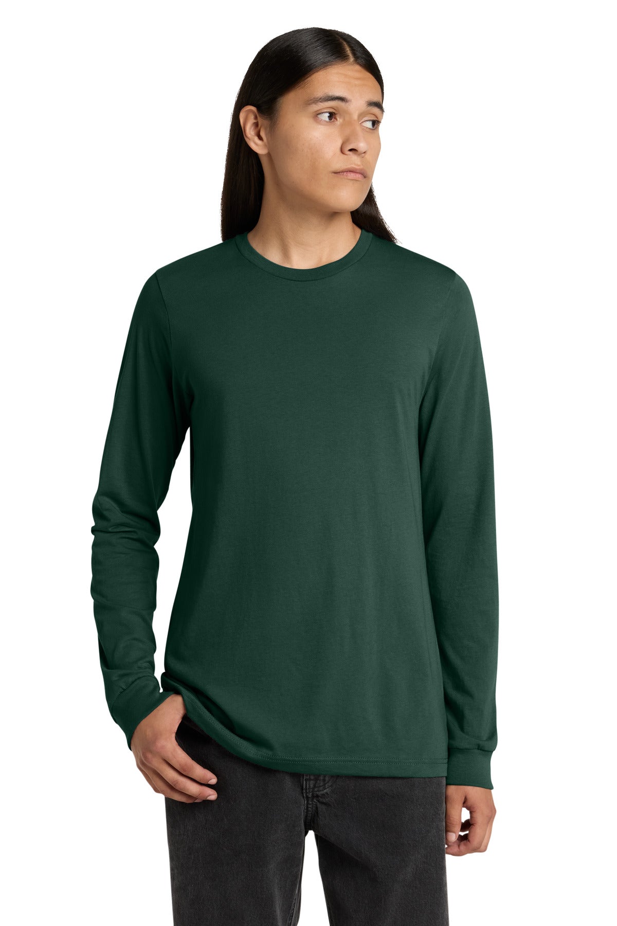 Custom logo BELLA+CANVAS ® Unisex Jersey Long Sleeve Tee. BC3501 in Forest