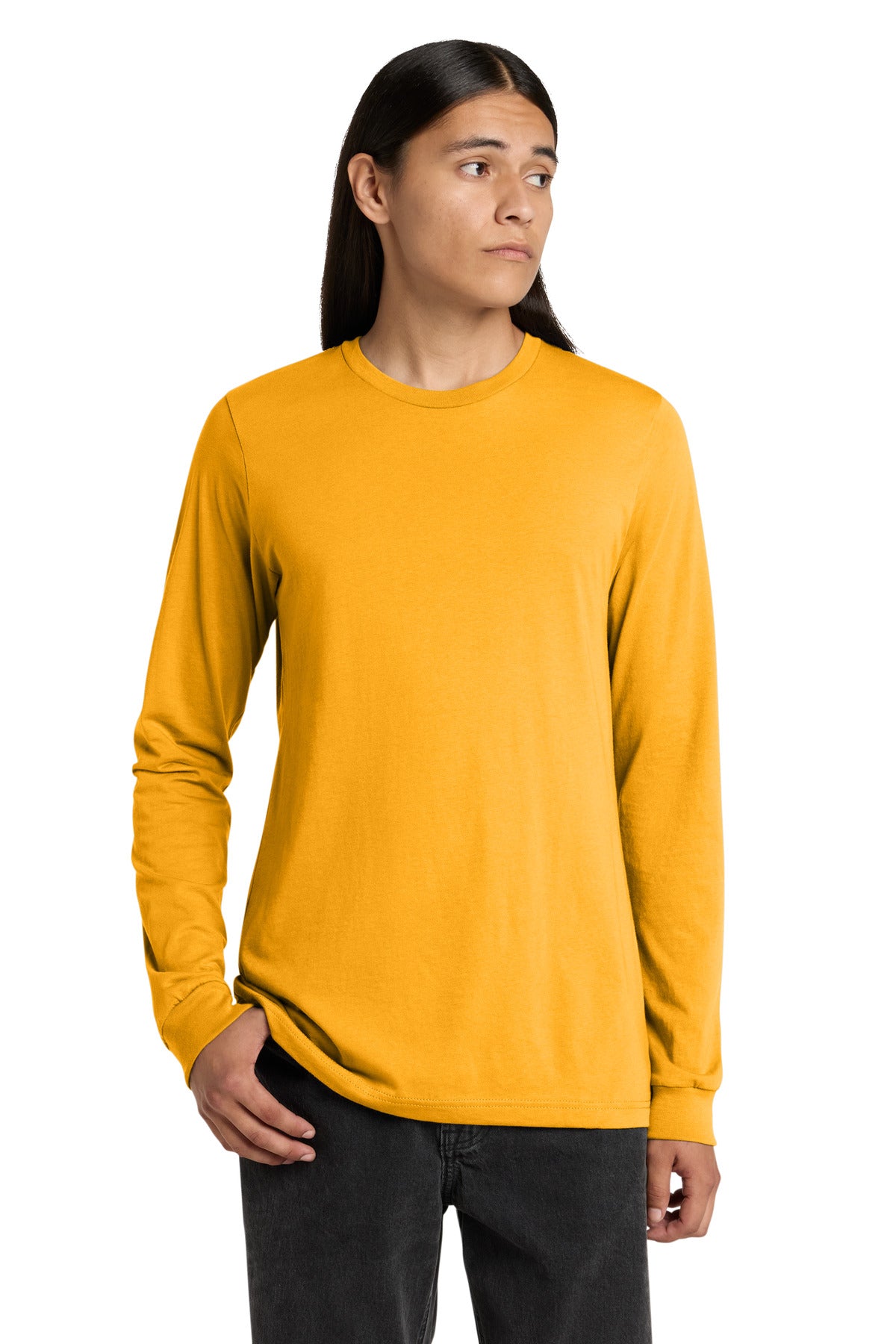 Custom logo BELLA+CANVAS ® Unisex Jersey Long Sleeve Tee. BC3501 in Gold