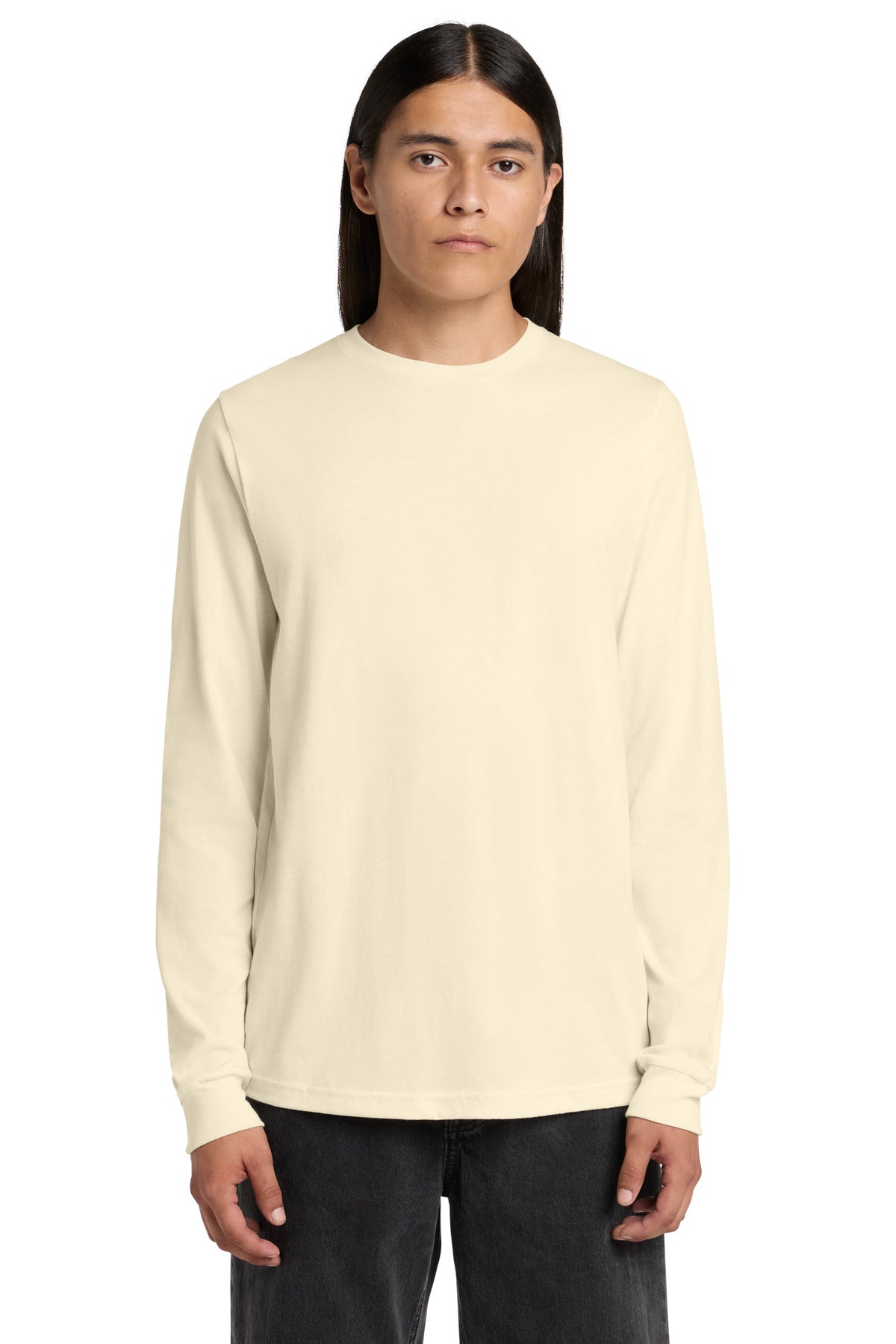 Custom logo BELLA+CANVAS ® Unisex Jersey Long Sleeve Tee. BC3501 in Natural