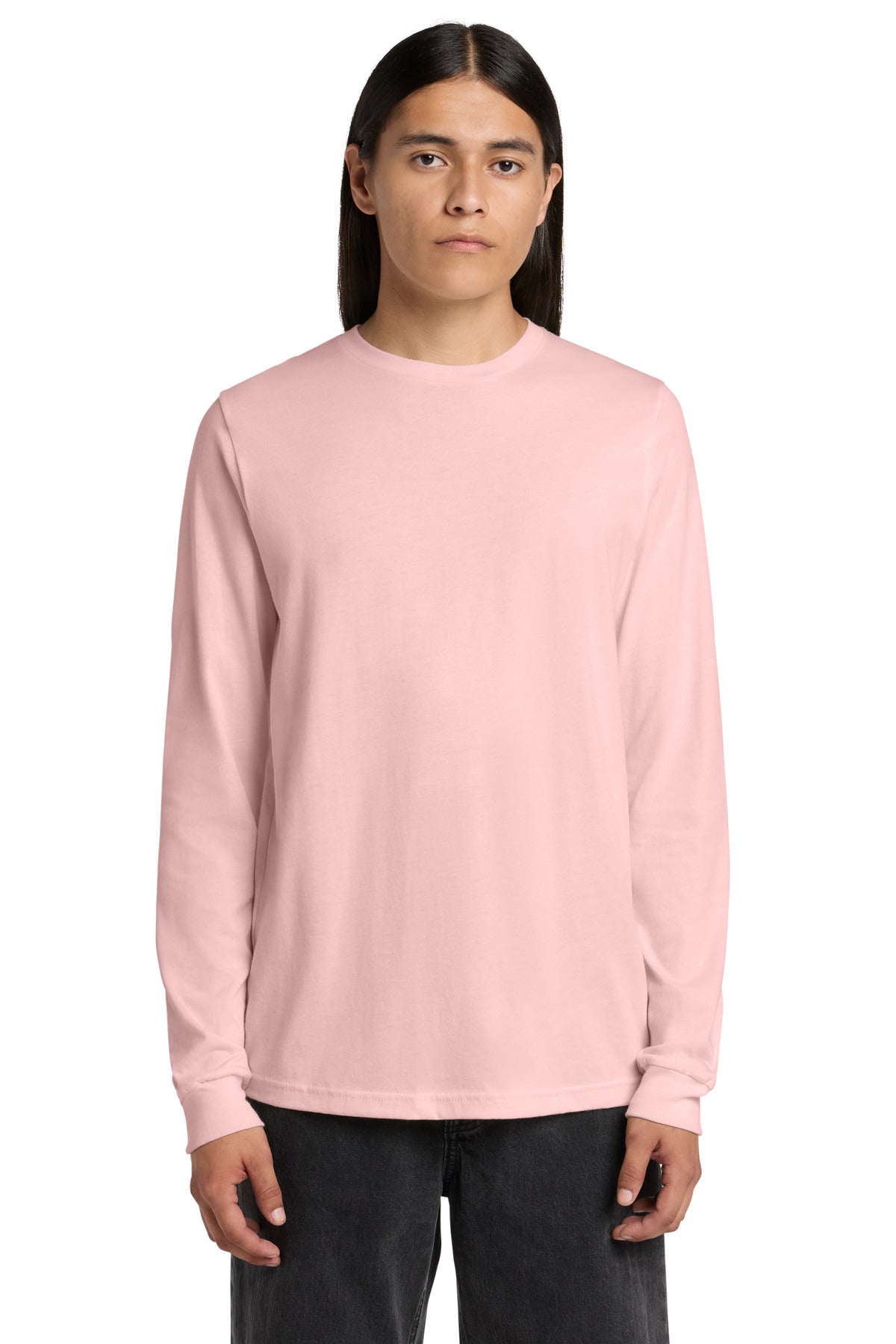 Custom logo BELLA+CANVAS ® Unisex Jersey Long Sleeve Tee. BC3501 in Pink