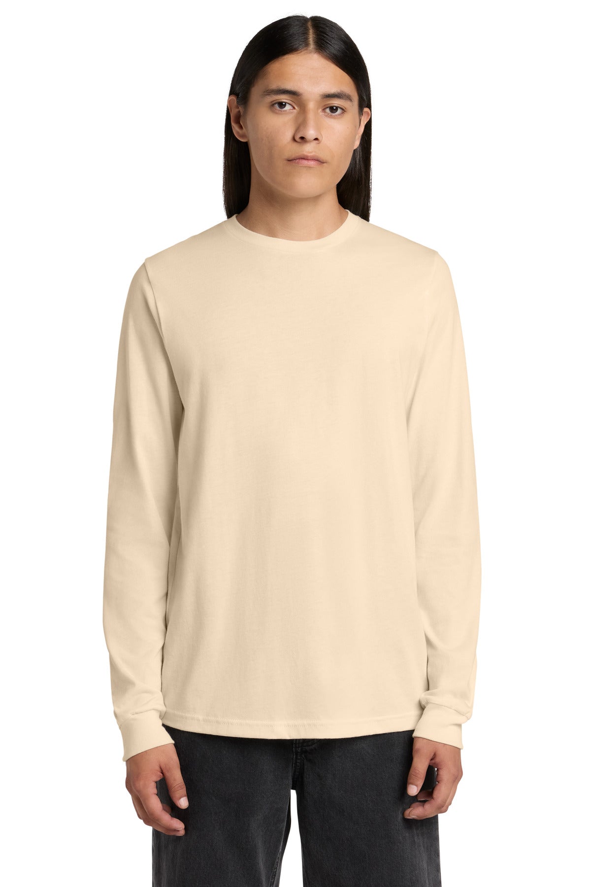 Custom logo BELLA+CANVAS ® Unisex Jersey Long Sleeve Tee. BC3501 in Soft Cream