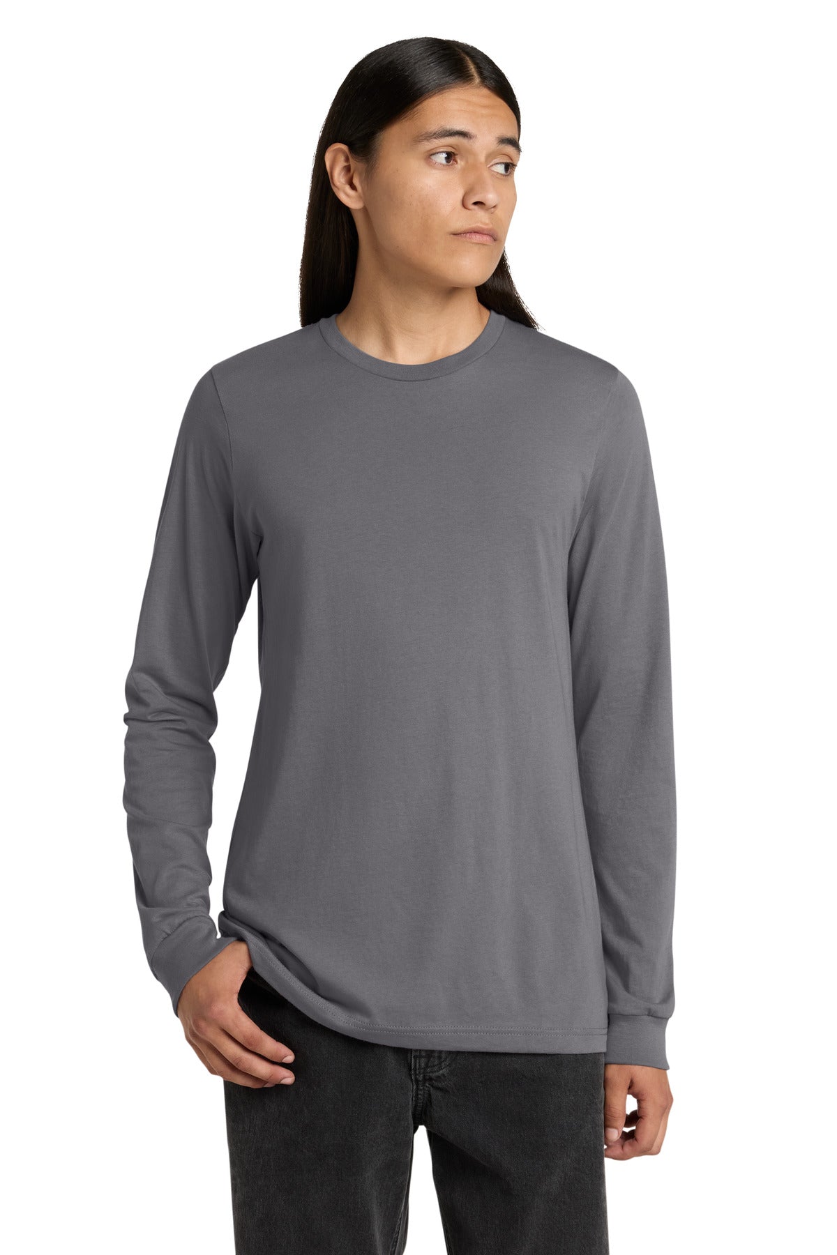 Custom logo BELLA+CANVAS ® Unisex Jersey Long Sleeve Tee. BC3501 in Storm