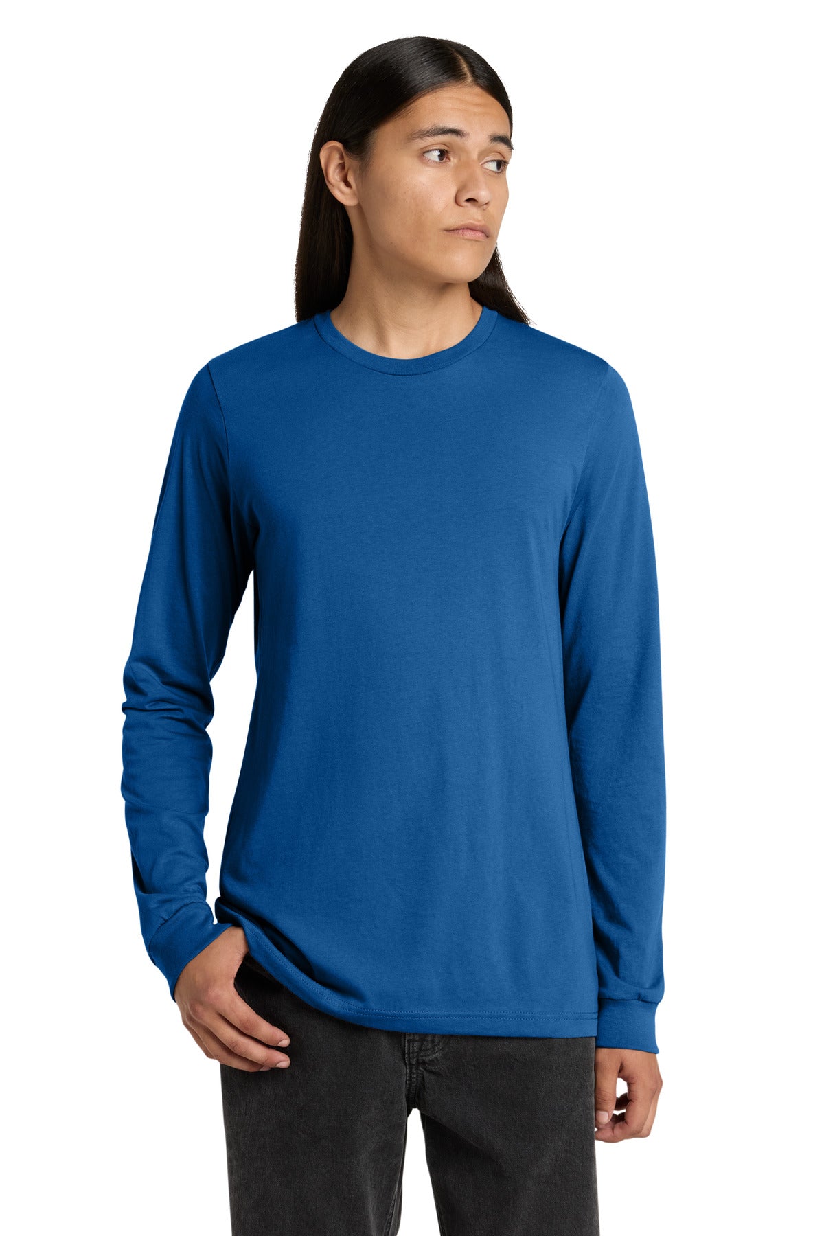 Custom logo BELLA+CANVAS ® Unisex Jersey Long Sleeve Tee. BC3501 in True Royal