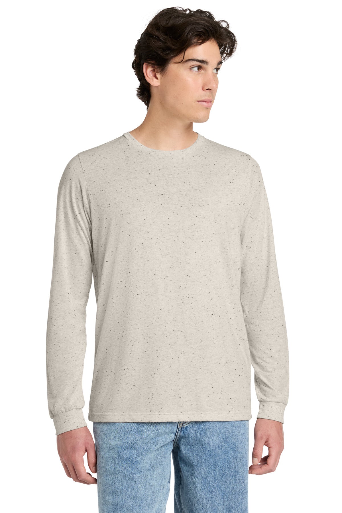 Custom logo BELLA+CANVAS® Unisex Triblend Long Sleeve Tee BC3513 in Oatmeal Triblend