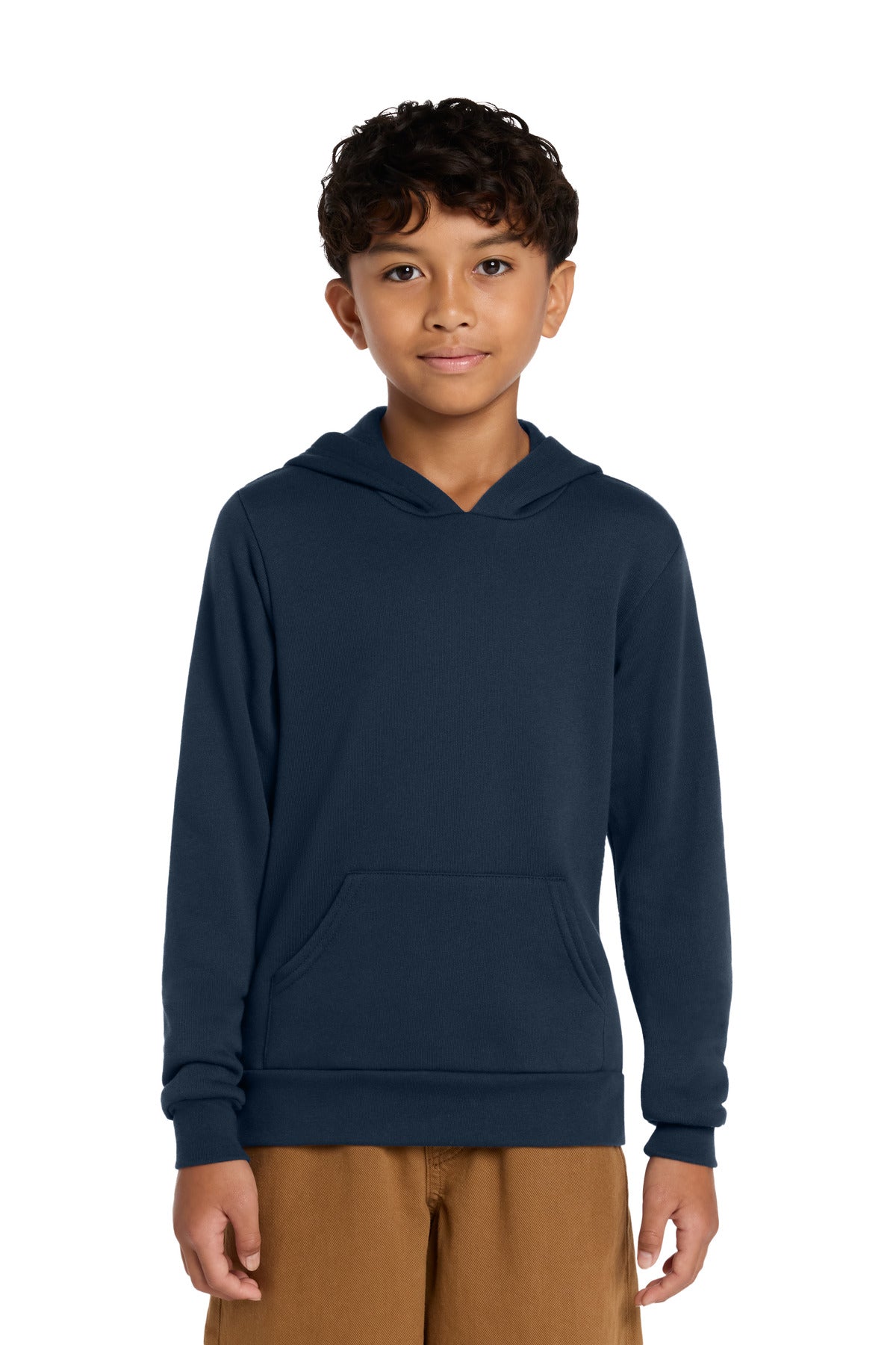 Custom logo BELLA+CANVAS ® Youth Sponge Fleece Pullover Hoodie BC3719Y in Navy